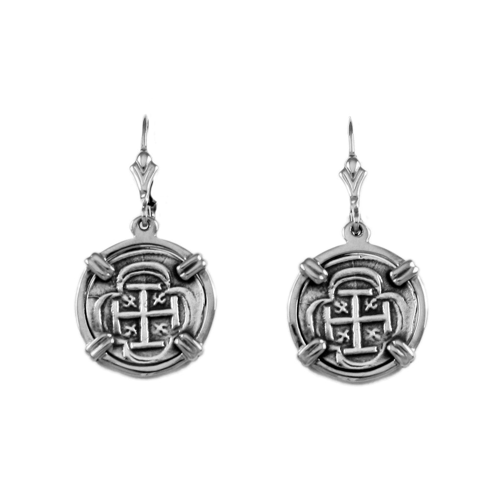 Shipwreck Atocha Silver 3/4" Replica Coin Earrings