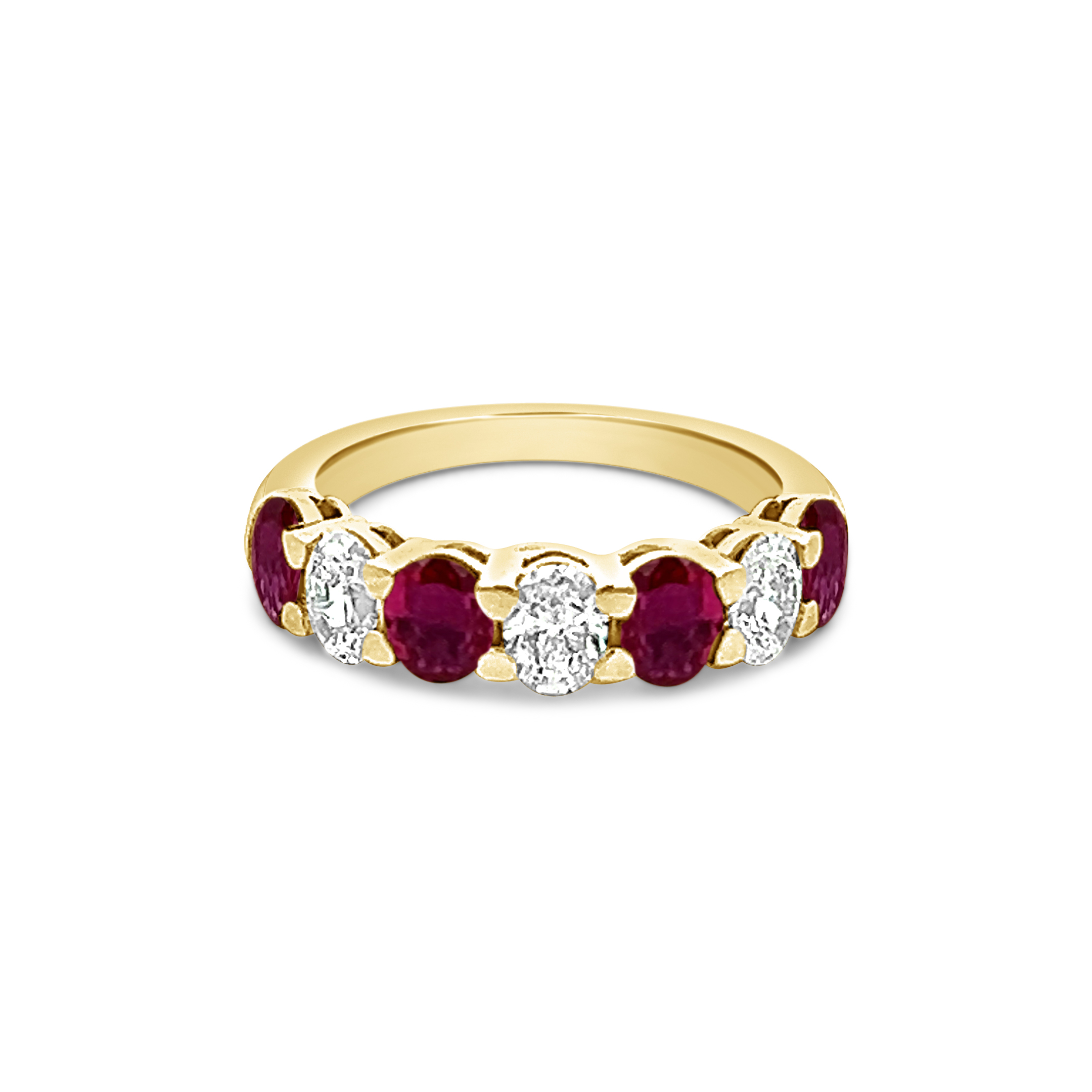 SEVEN STONE RUBY AND DIAMOND BAND