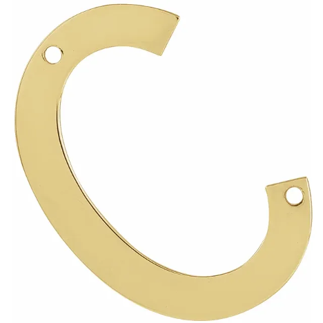 14KT GOLD SIDEWAYS INITIAL NECKLACE - C - 1