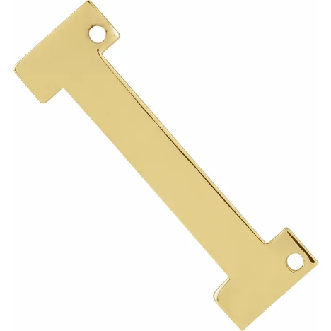 14KT GOLD SIDEWAYS INITIAL NECKLACE - I - 1