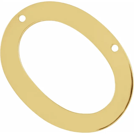 14KT GOLD SIDEWAYS INITIAL NECKLACE - O - 1