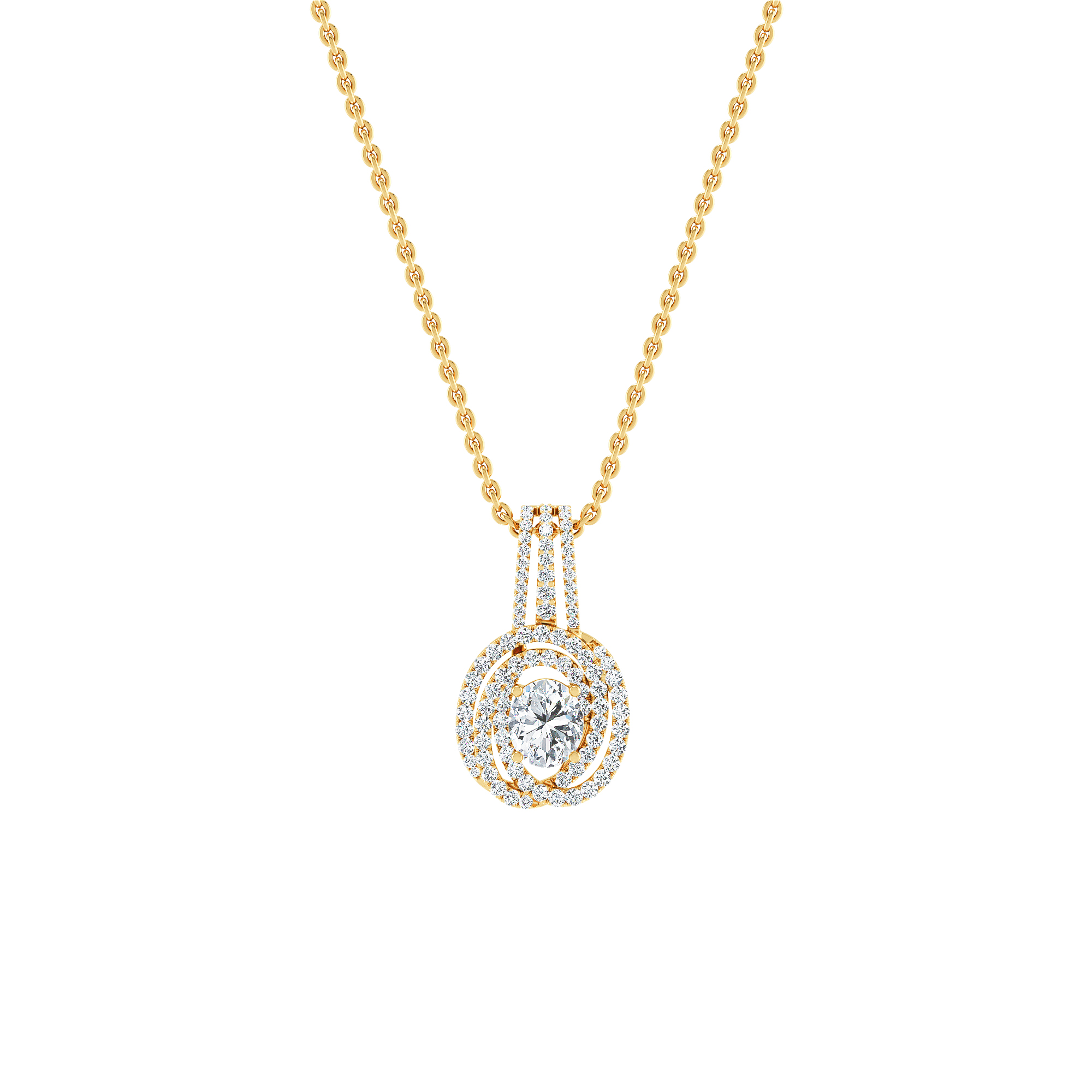 INFINITY HALO DIAMOND PENDANT