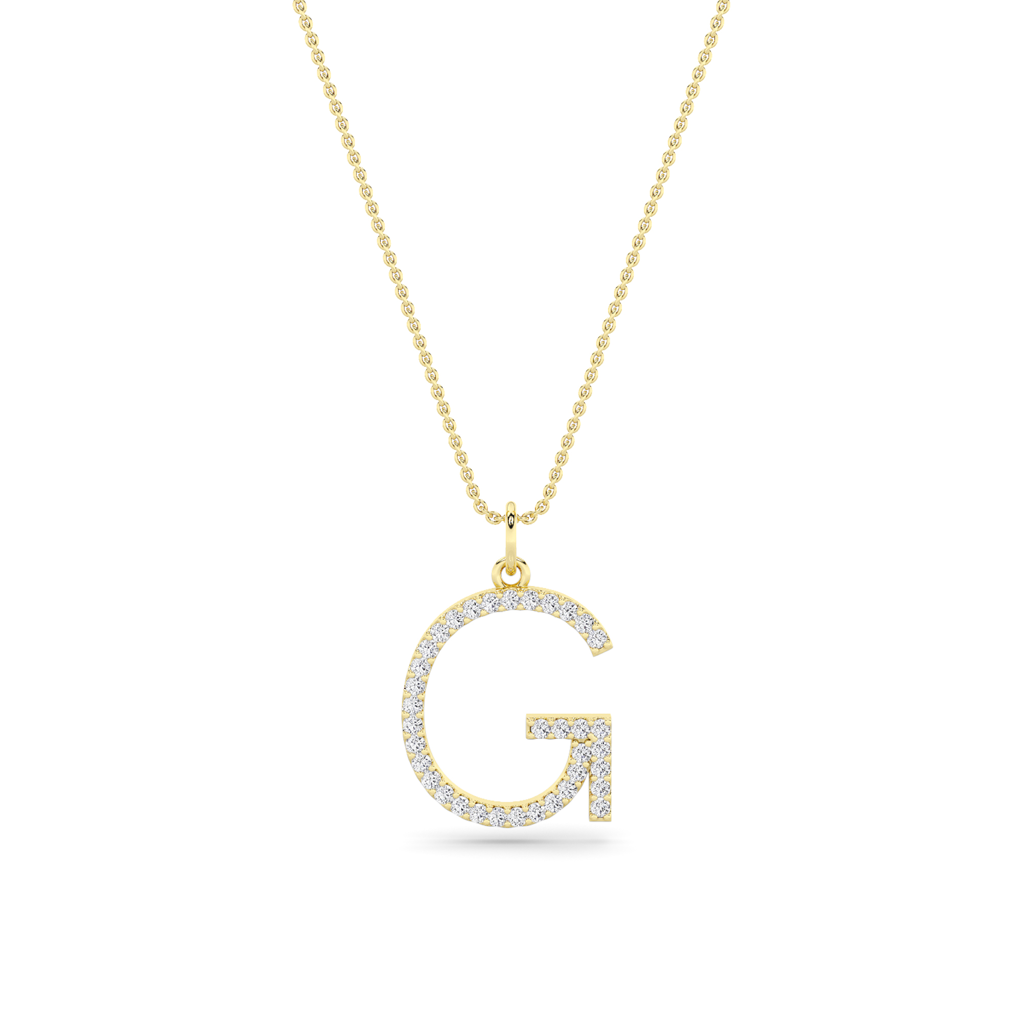 Initial Charm Diamond Pendant Collection - G