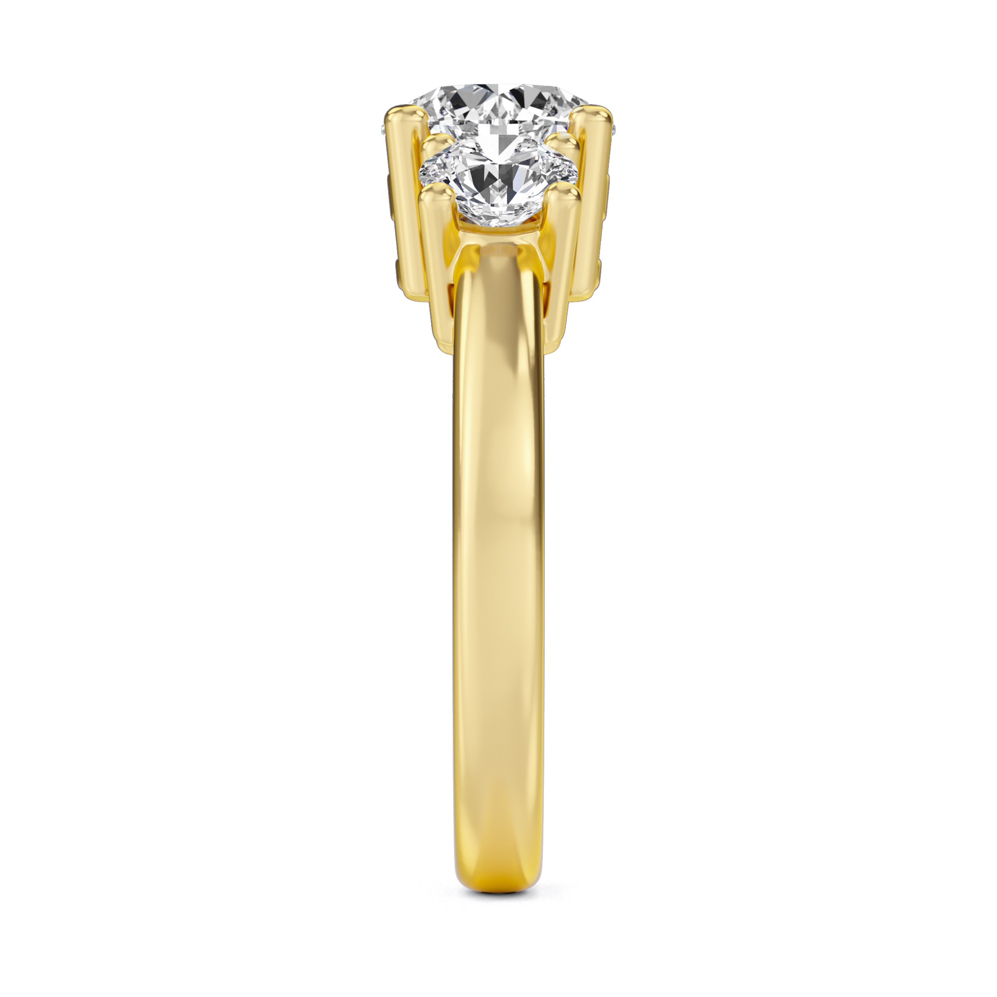 TRIPLE CLASSIC THREE STONE RING - 1