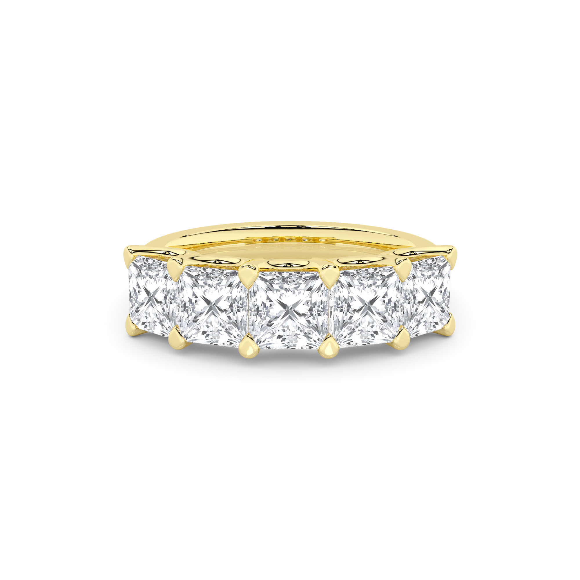 5 Stone Princess Diamond Band