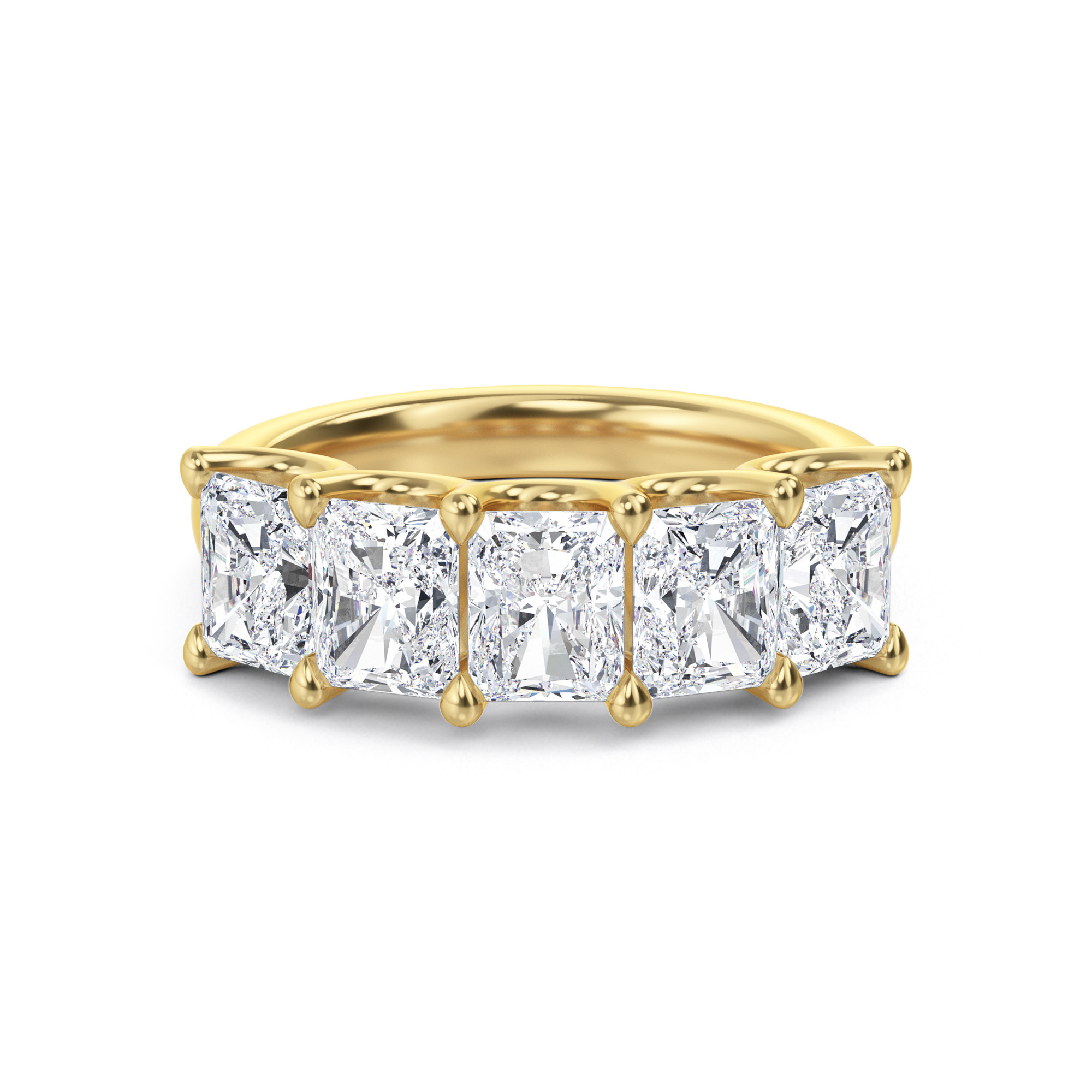 5 Stone Radiant Diamond Band