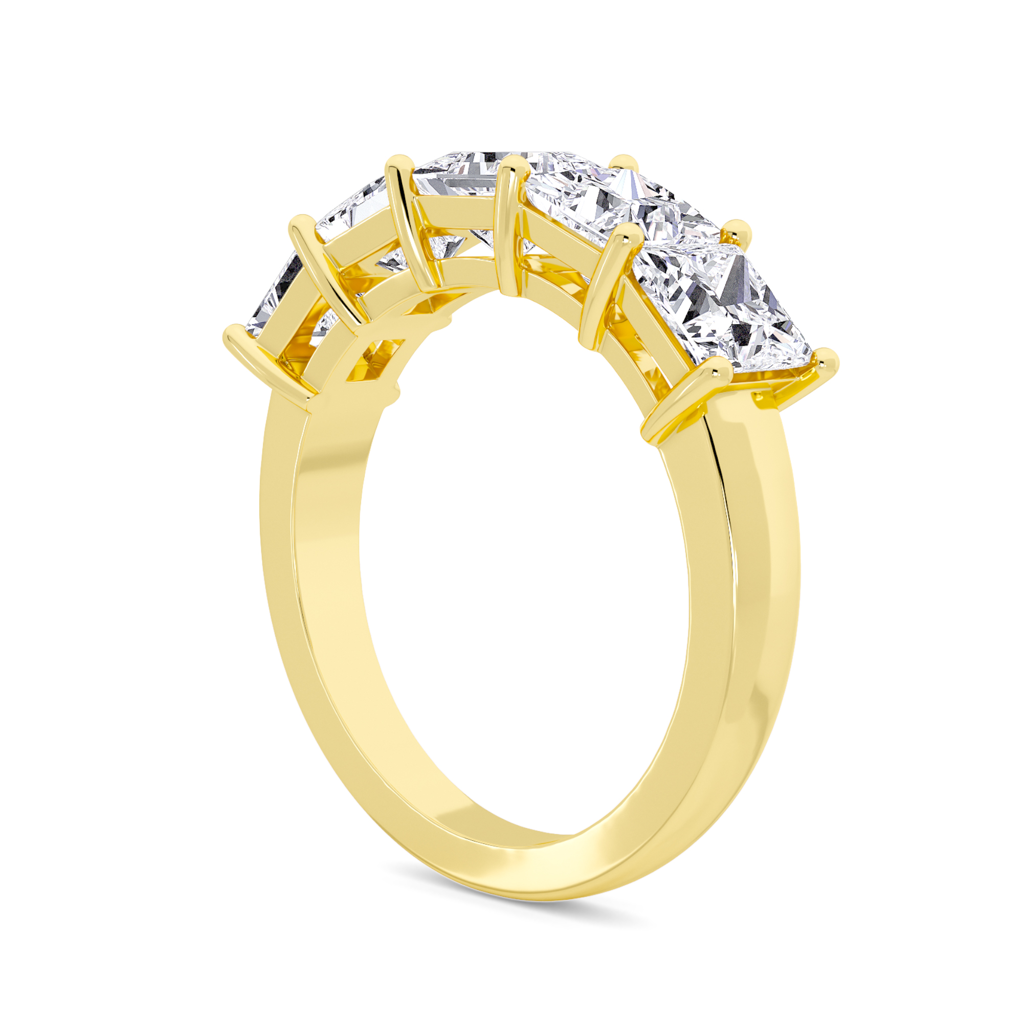 PRINCESS GLORY 5 STONE DIAMOND RING - 3