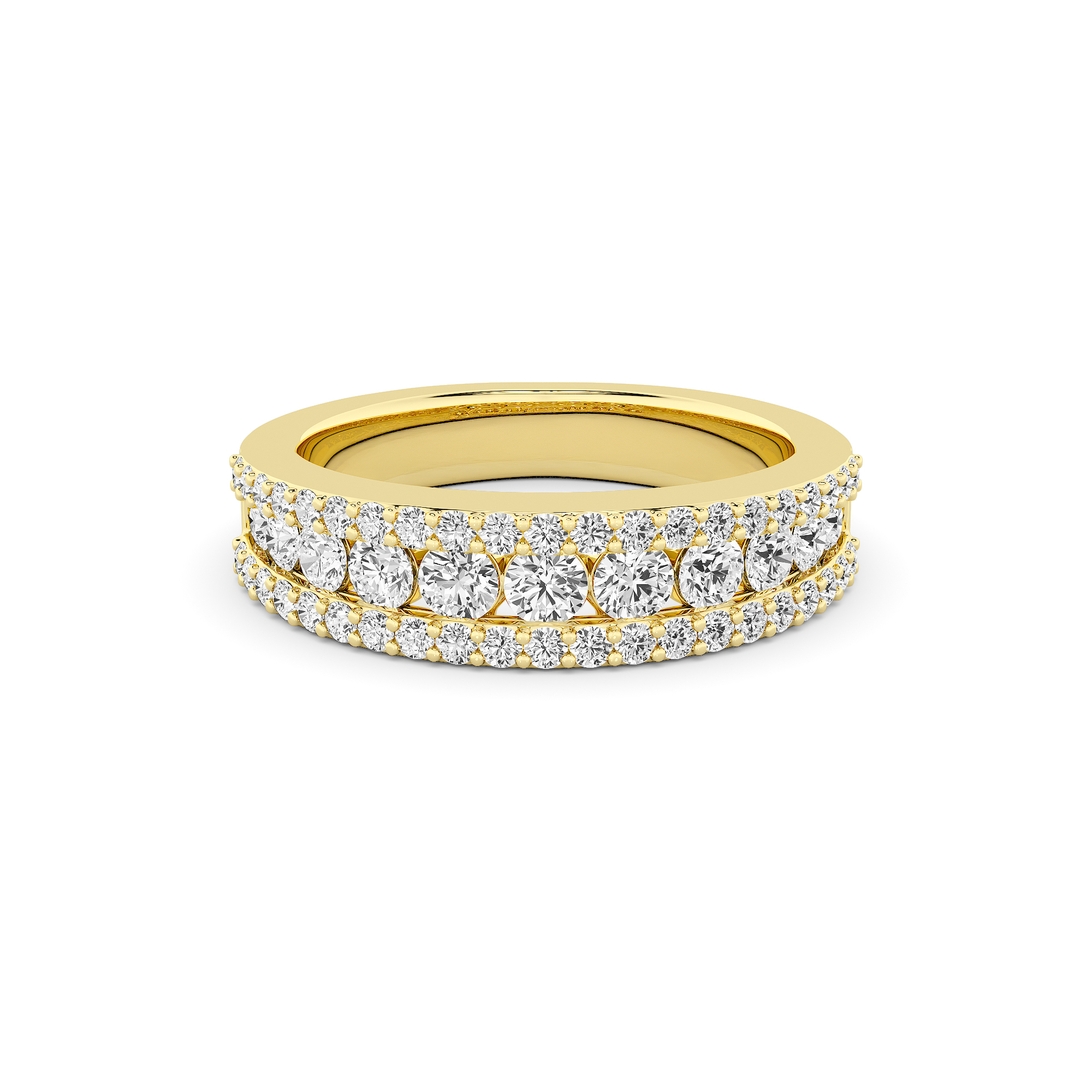 BEVERLY'S MINI SIGNATURE THREE ROW DIAMOND BAND
