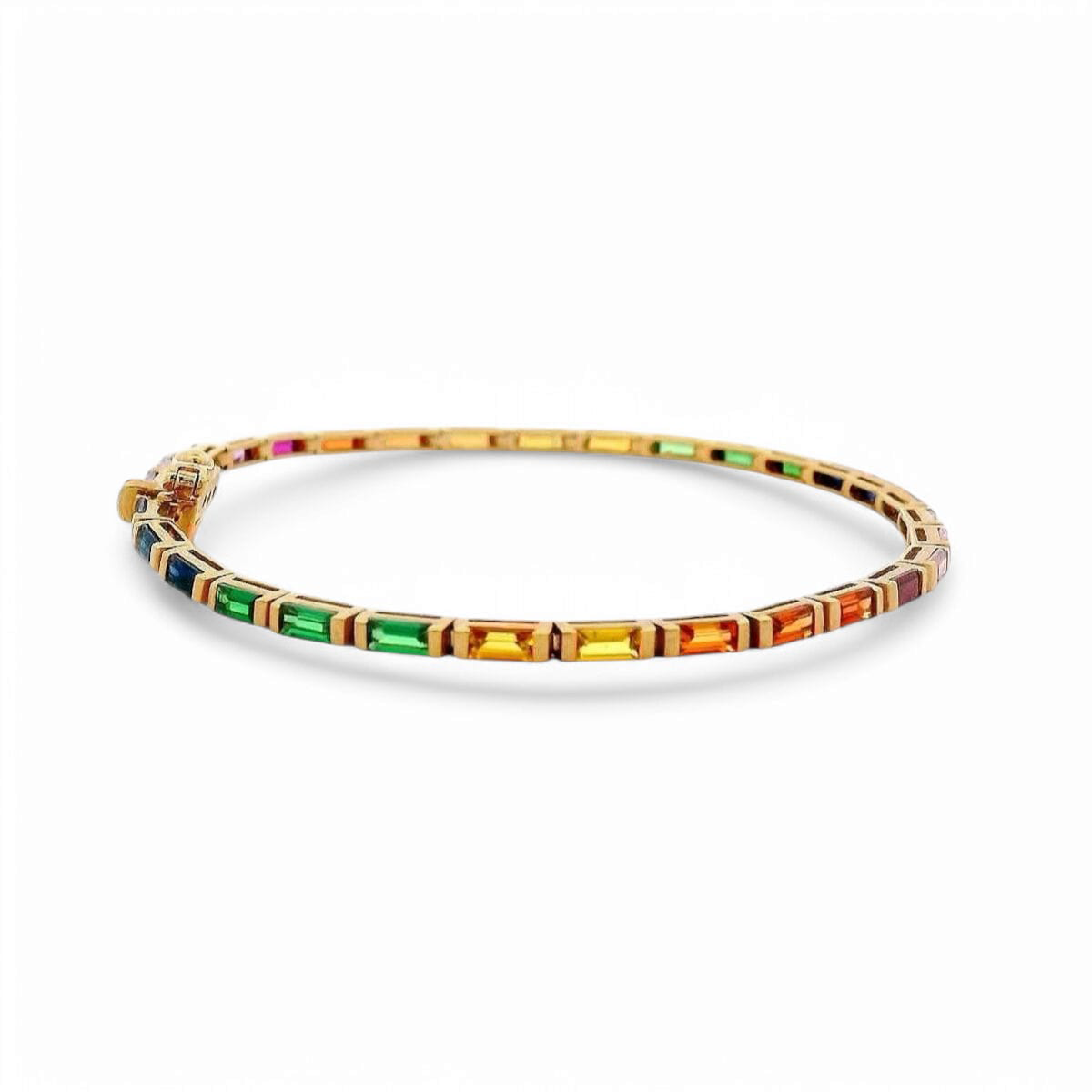 RAINBOW SHIMMER SHORE MULTI COLORED SAPPHIRE BRACELET - 2