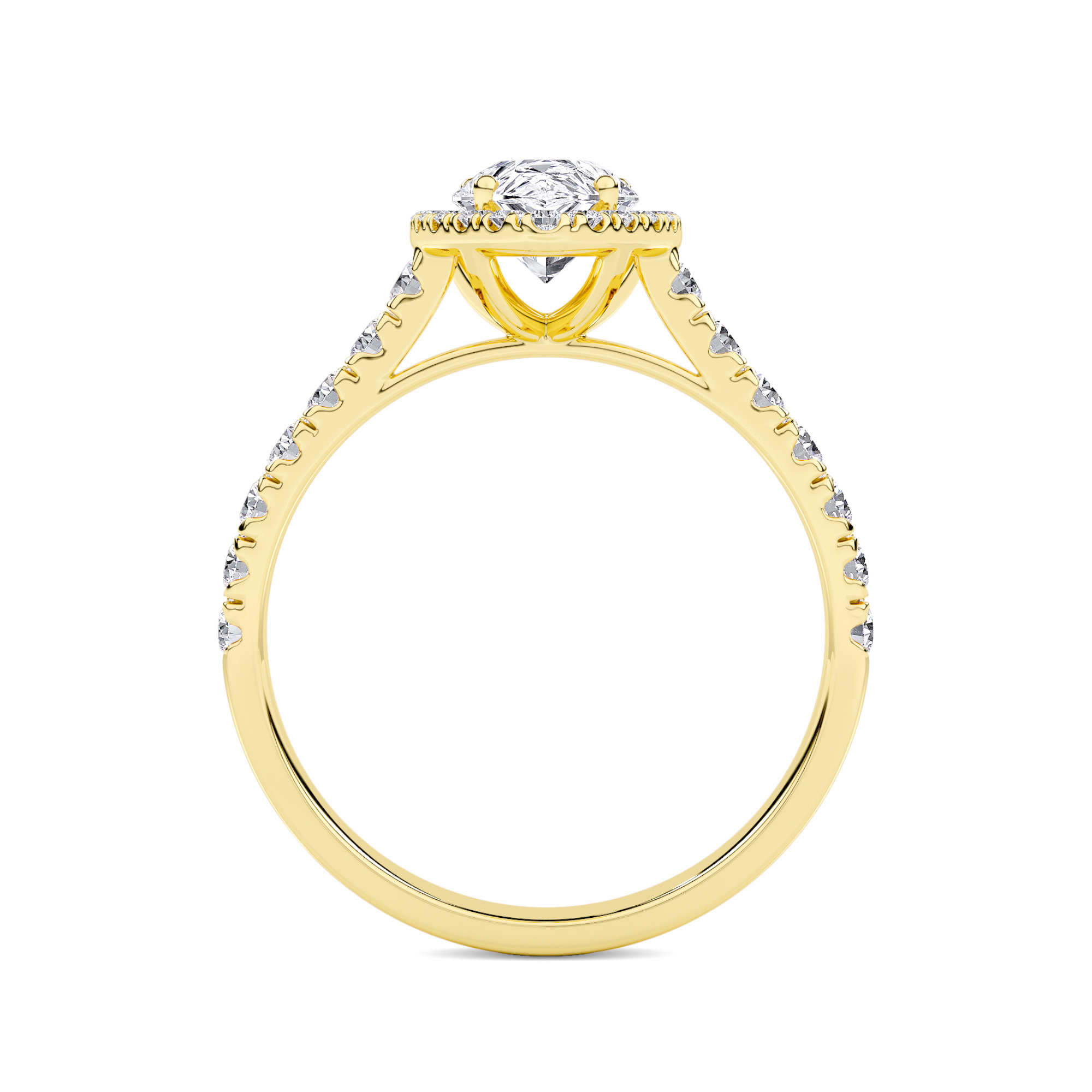 Classic Halo Diamond Ring - 1