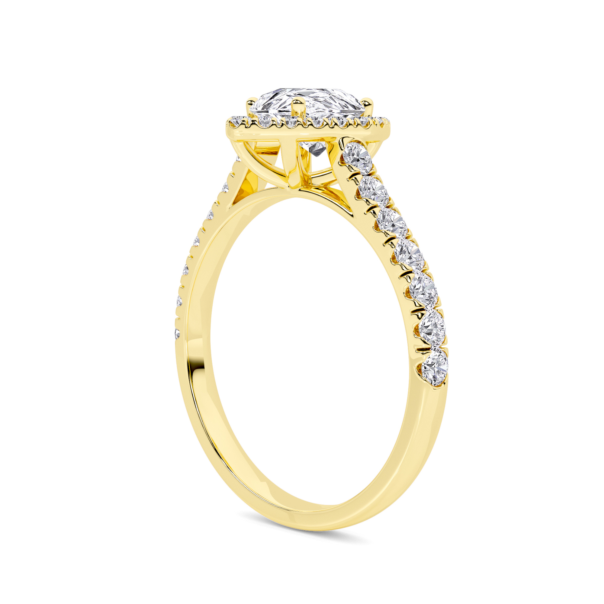Classic Halo Diamond Ring - 2
