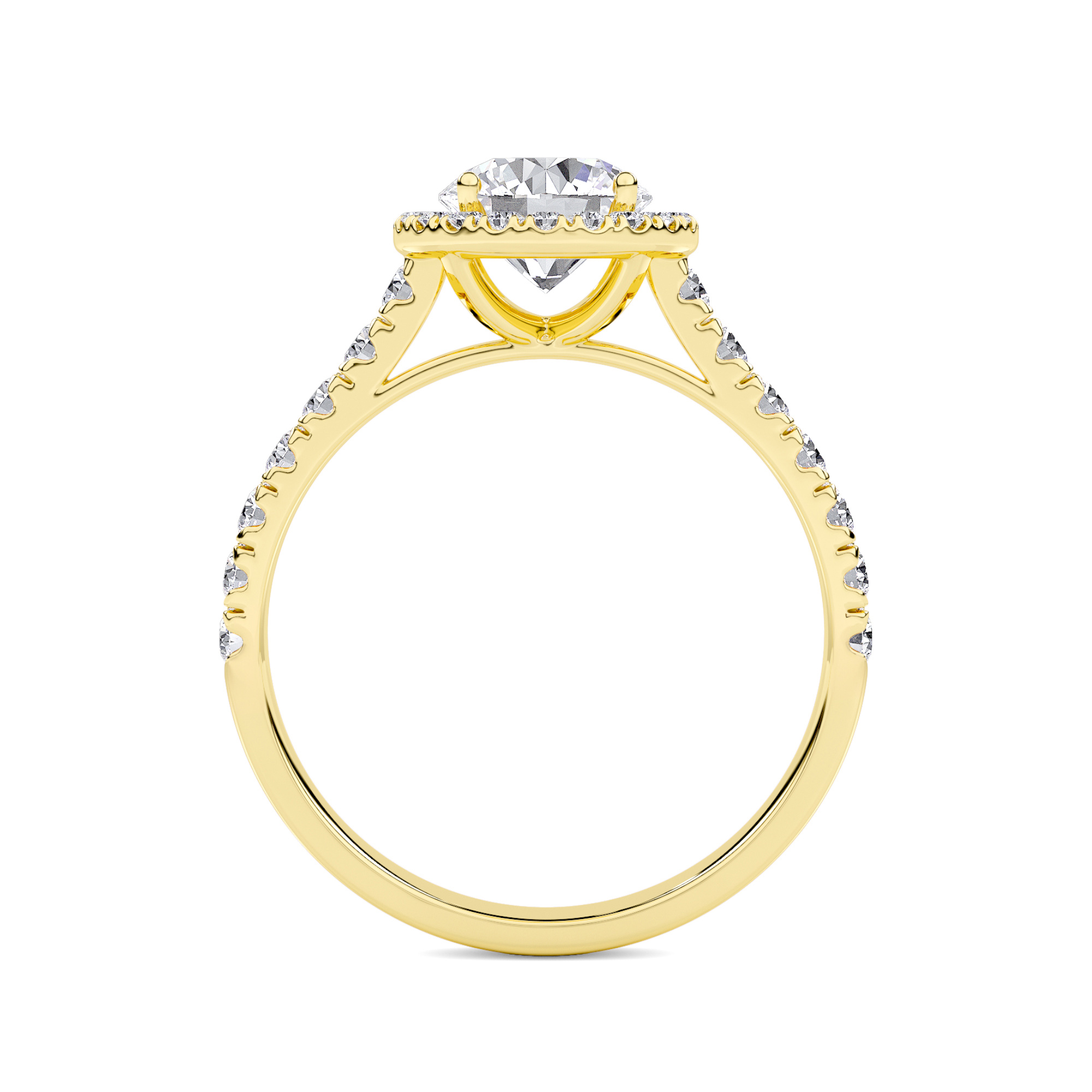 Classic Halo Diamond Ring - 1