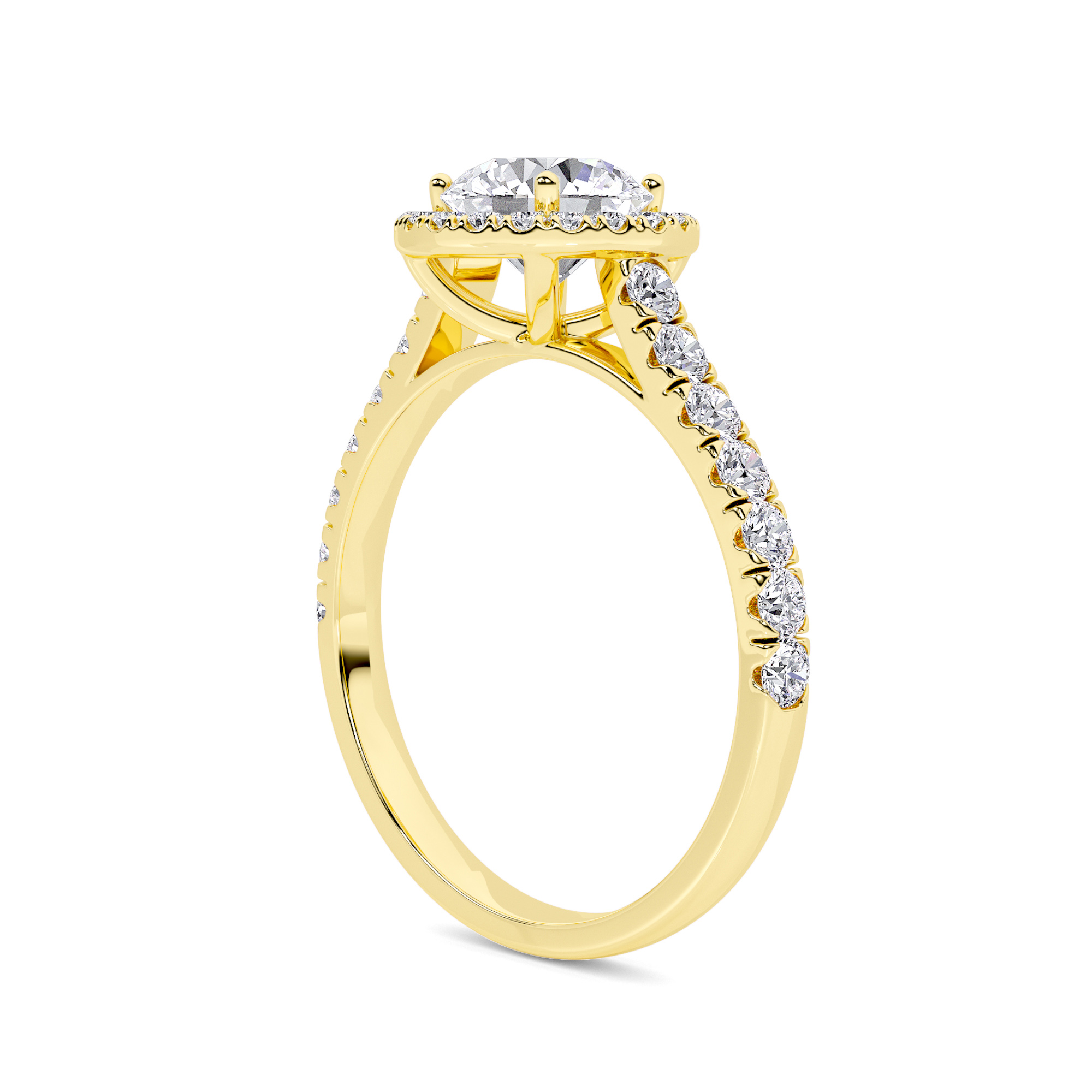 Classic Halo Diamond Ring - 2