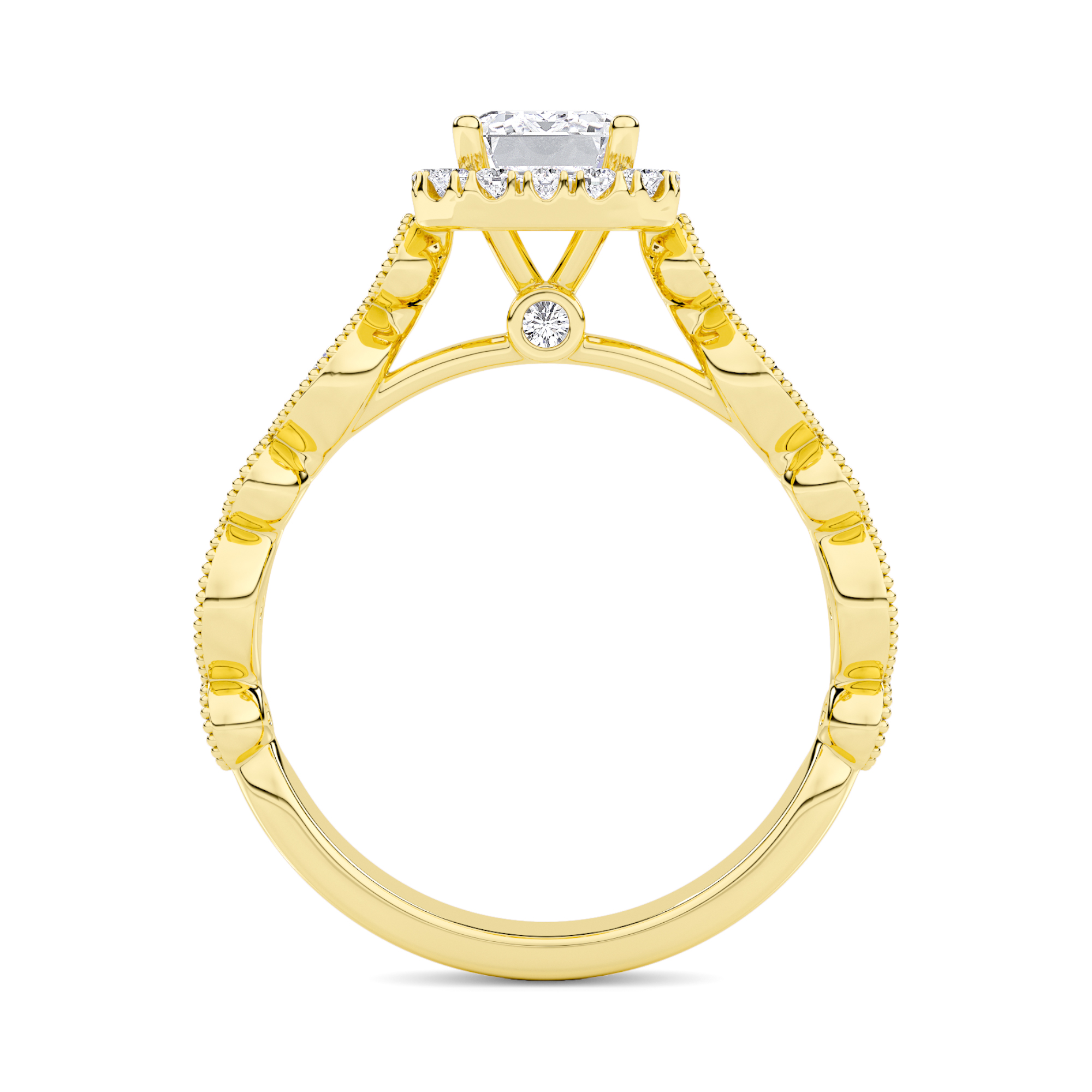 Vintage Halo Diamond Ring - 2