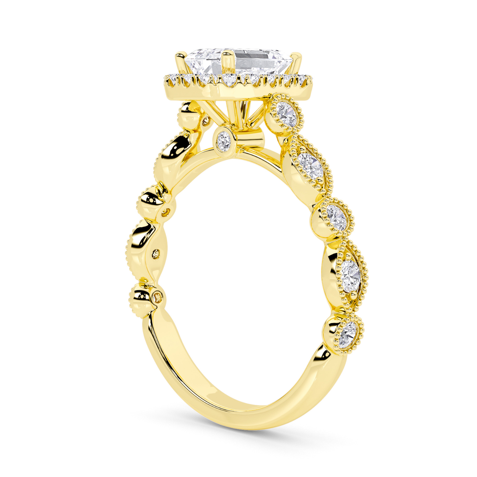 Vintage Halo Diamond Ring - 1