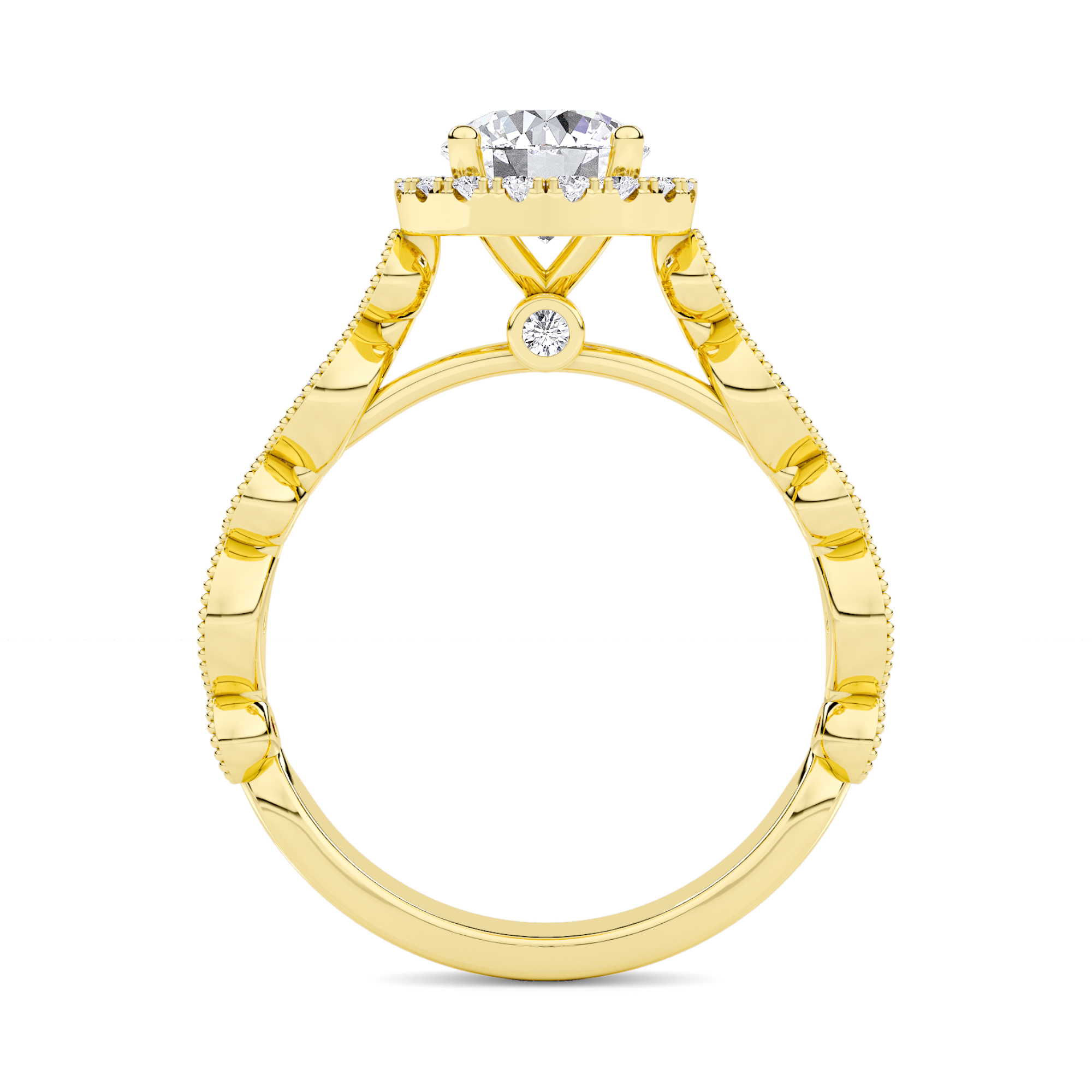Vintage Halo Diamond Ring - 2