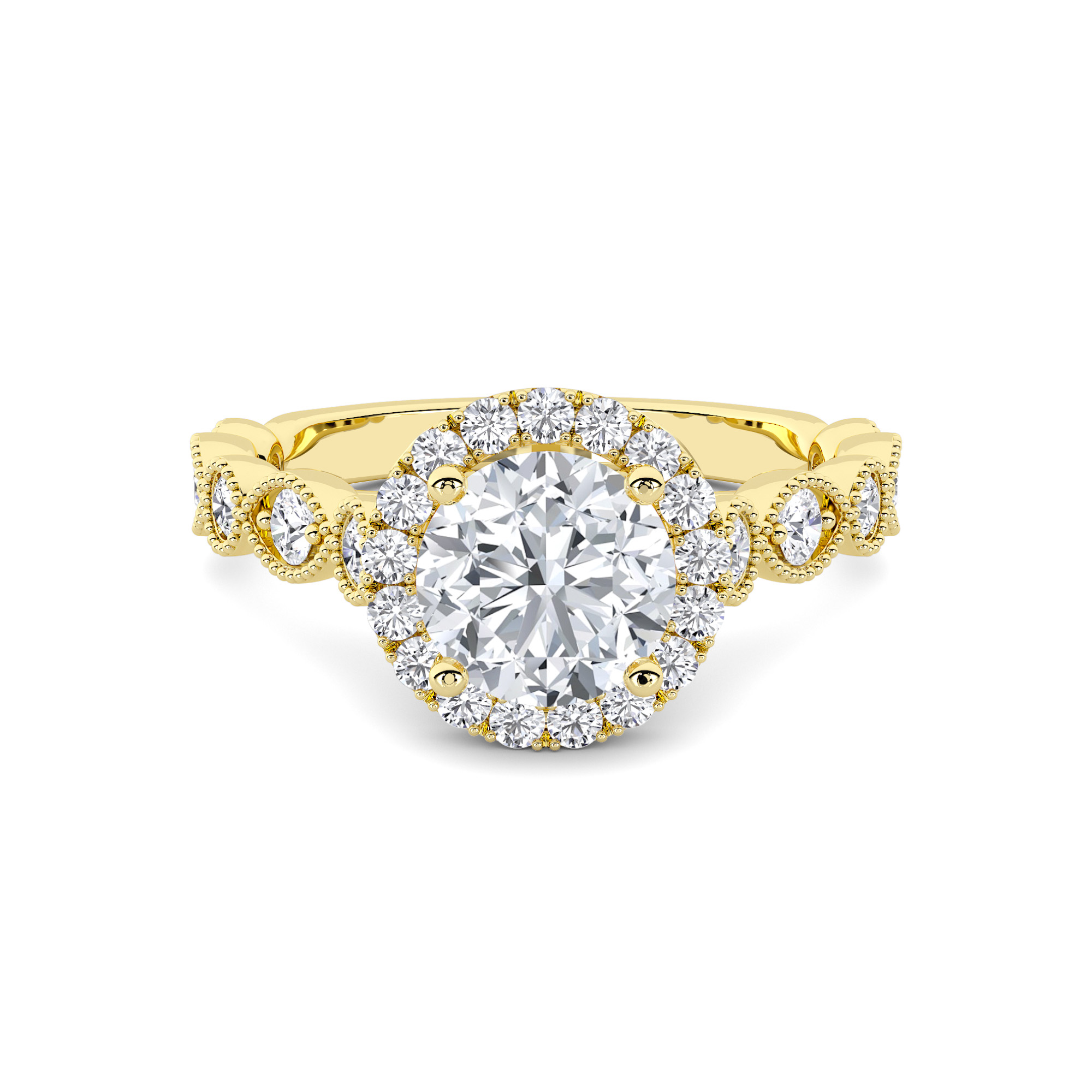 Vintage Halo Diamond Ring