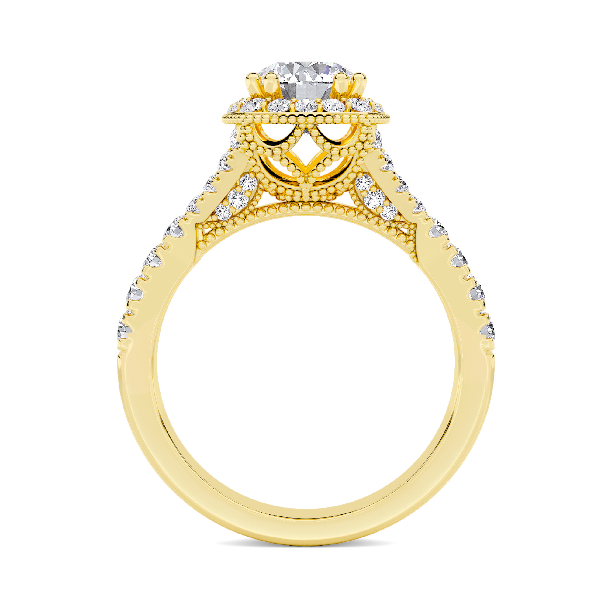 Brilliant Halo Diamond Ring - 1