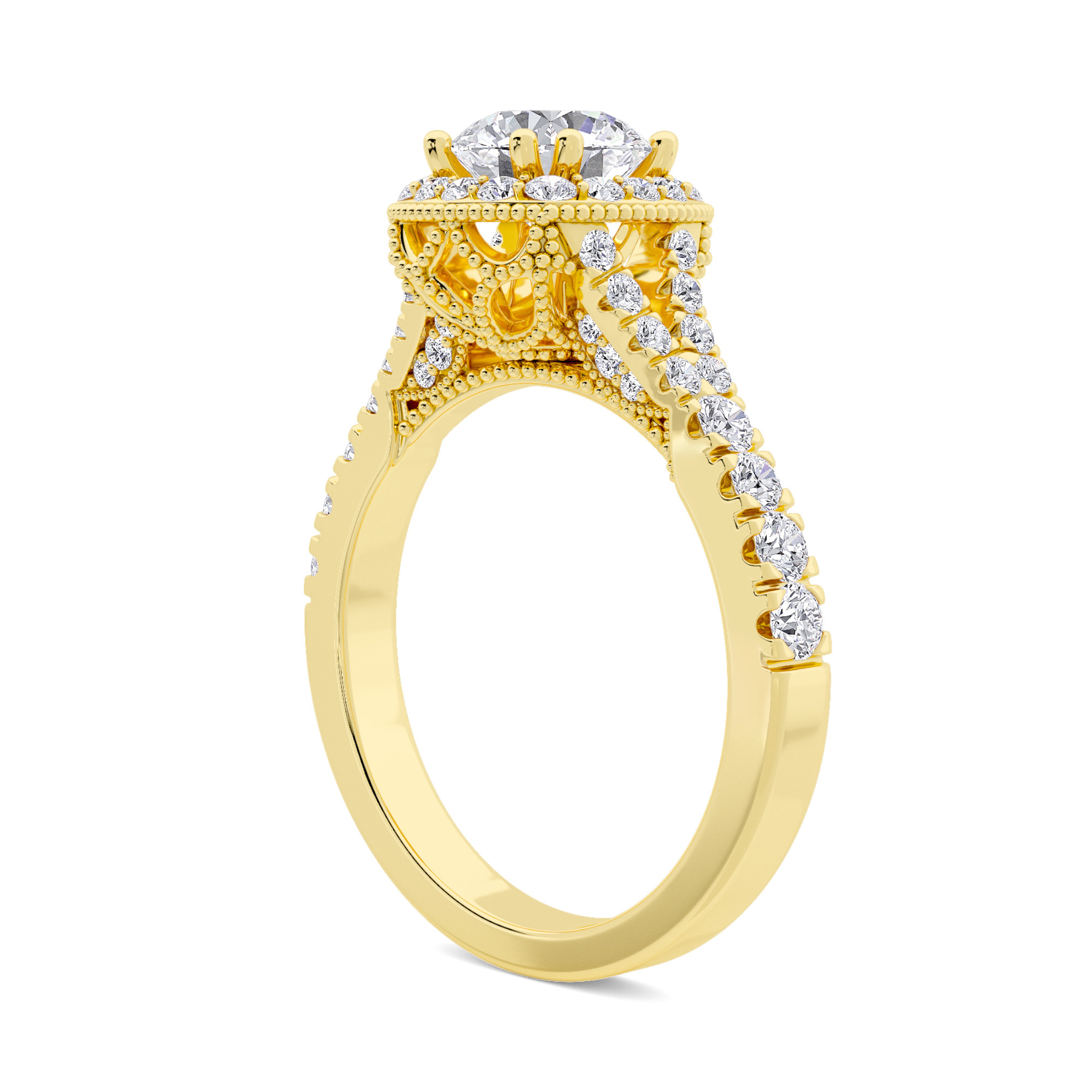 Brilliant Halo Diamond Ring - 2