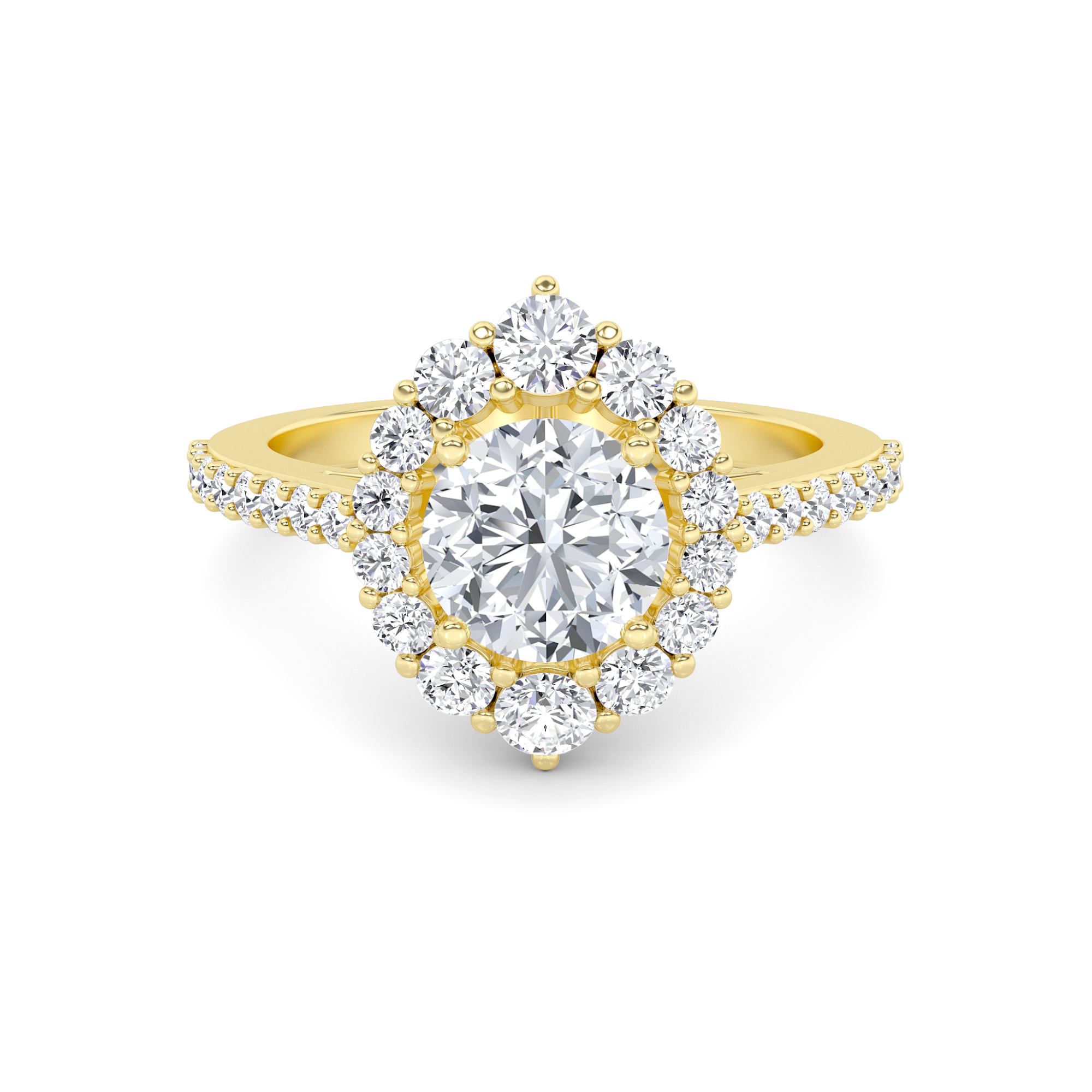 Elegance Halo Diamond Ring