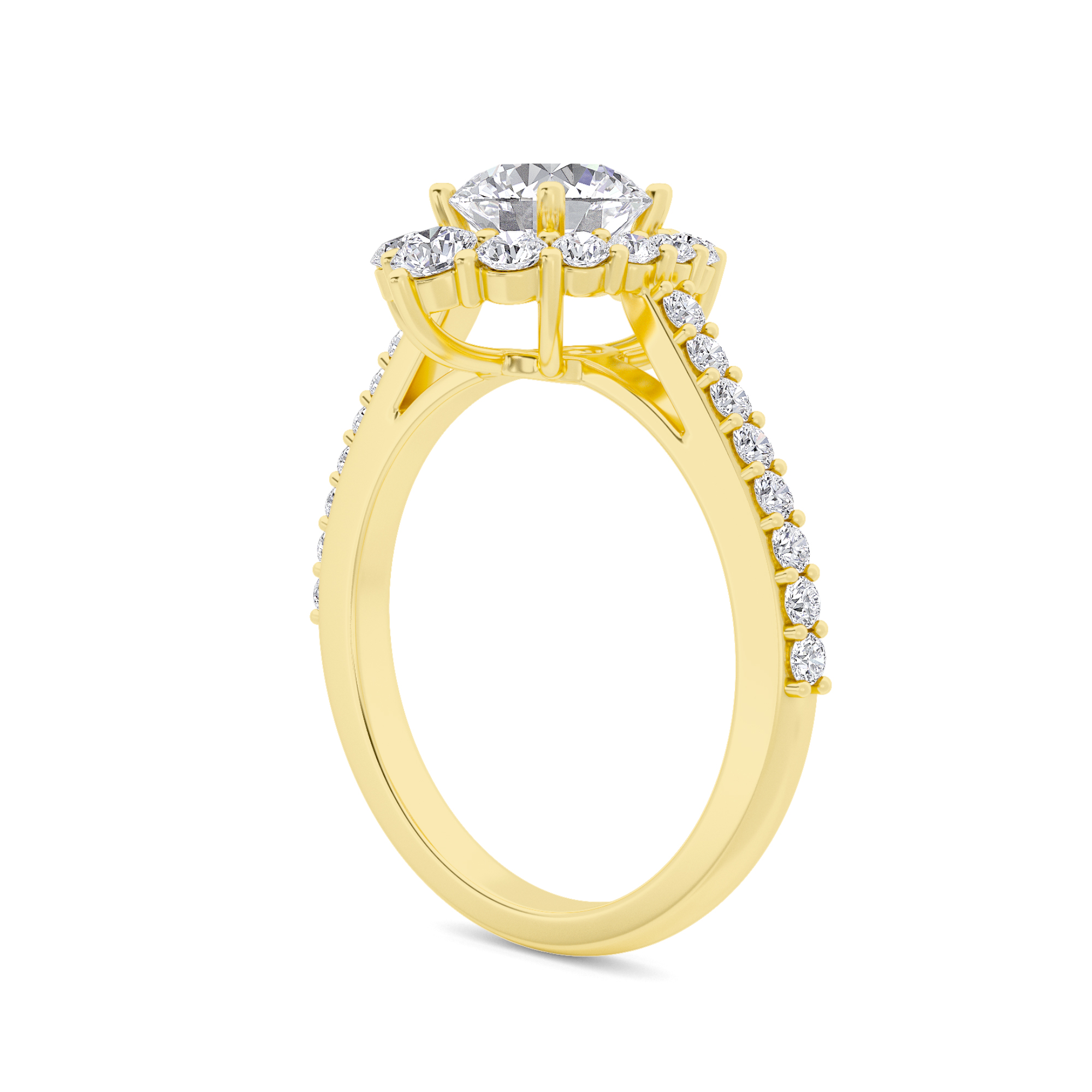 Elegance Halo Diamond Ring - 2