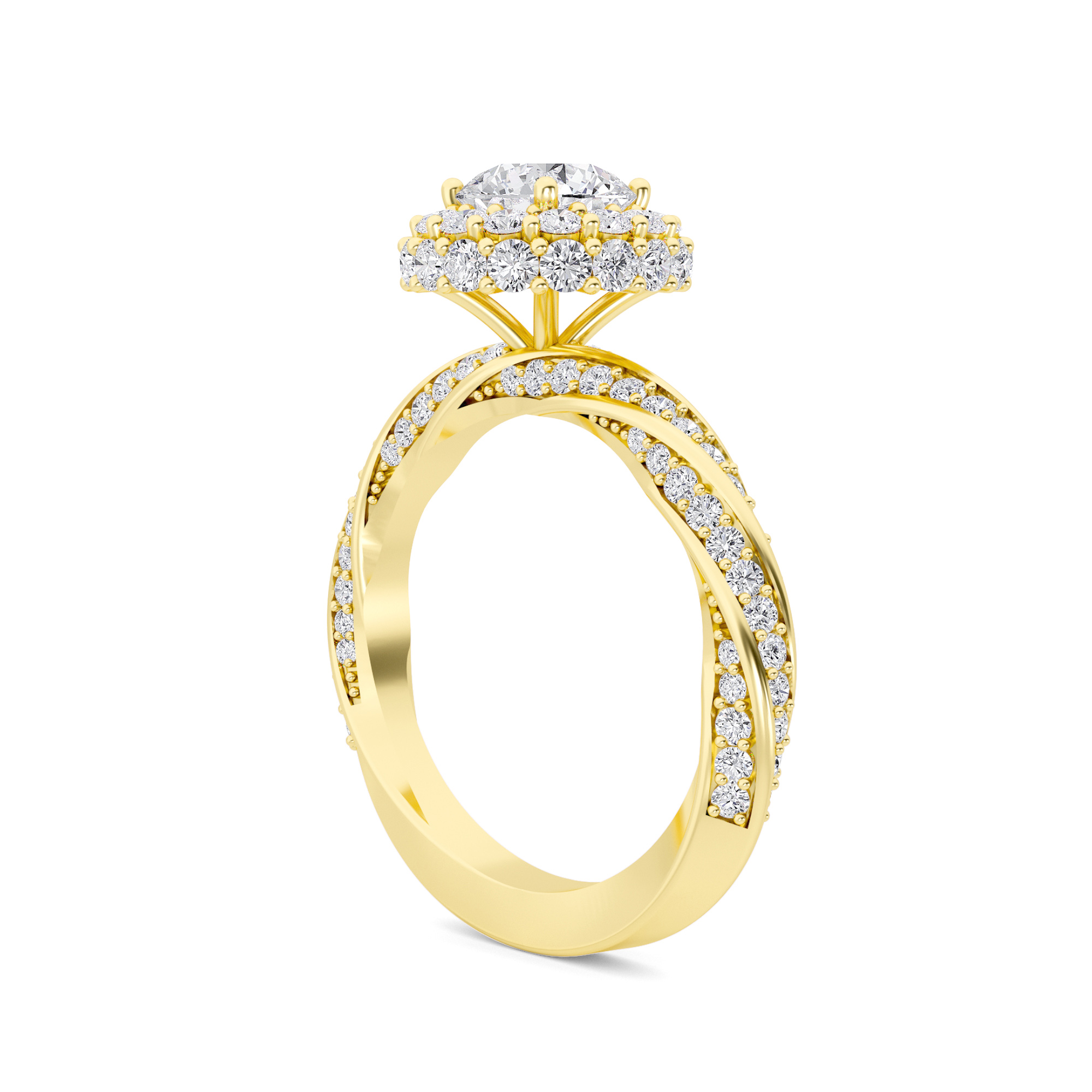 Majestic Halo Diamond Ring - 3