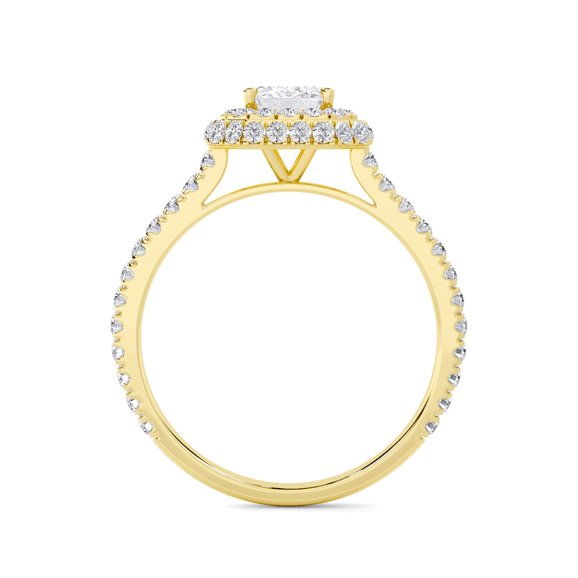 Sunbeam Halo Diamond Ring - 1