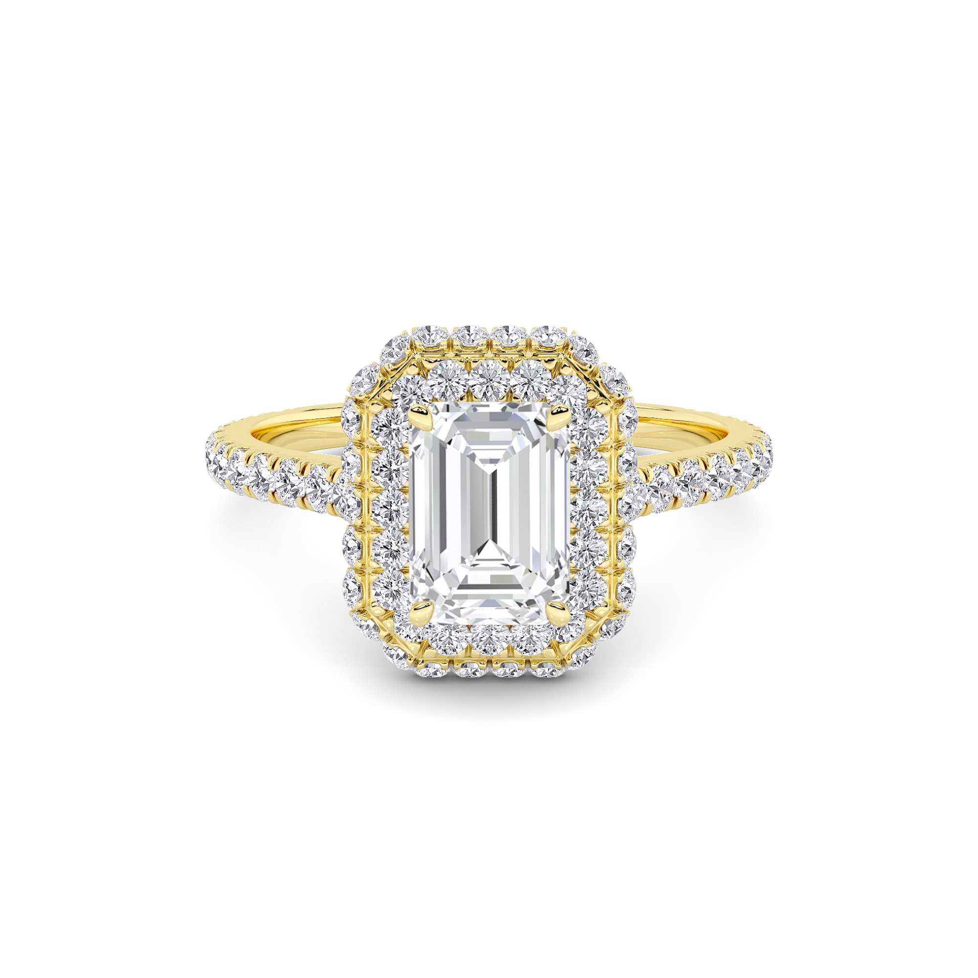 Sunbeam Halo Diamond Ring