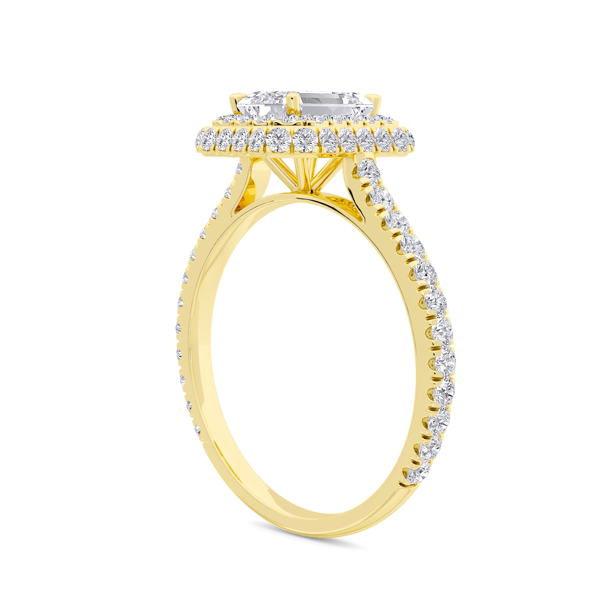 Sunbeam Halo Diamond Ring - 2