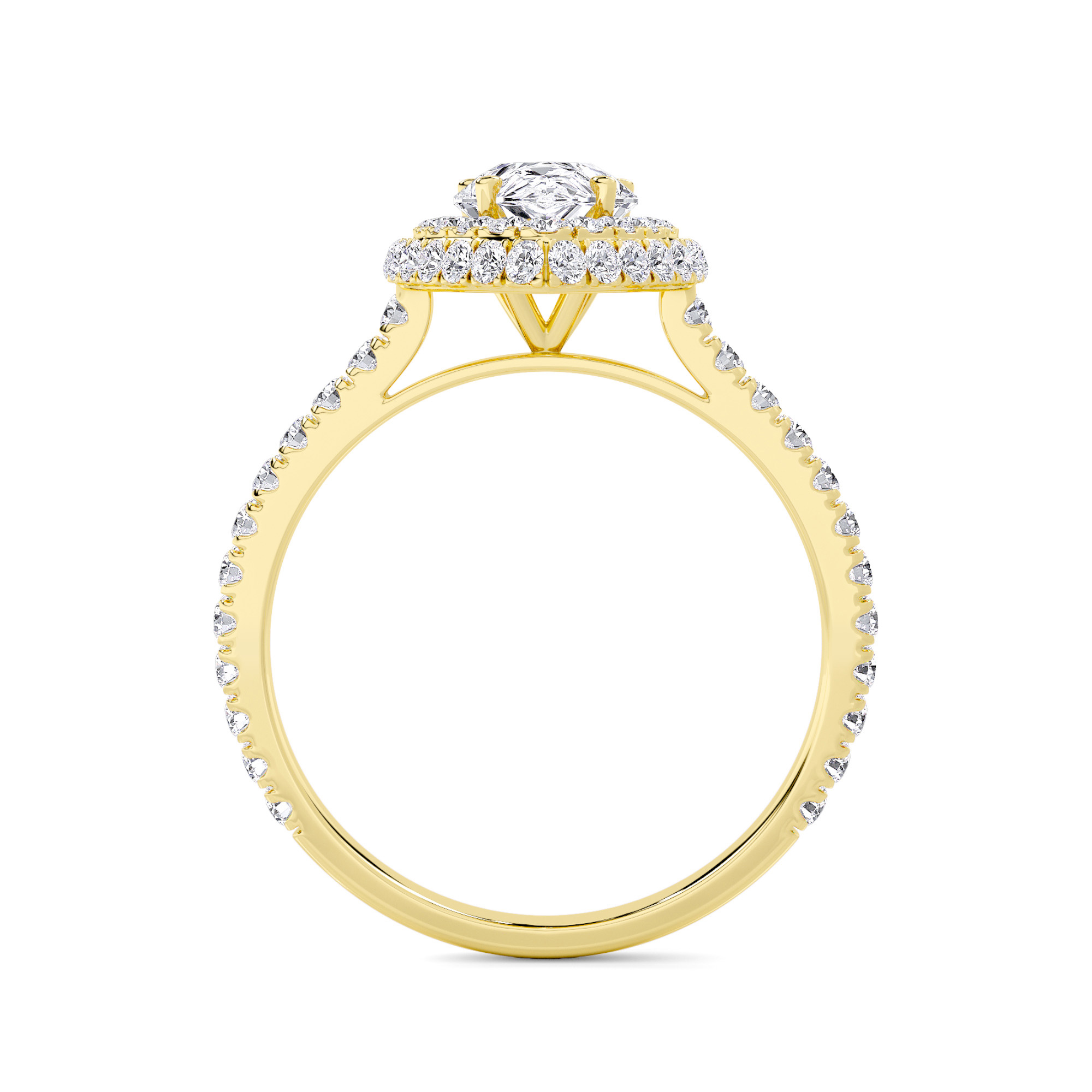 Sunbeam Halo Diamond Ring - 1