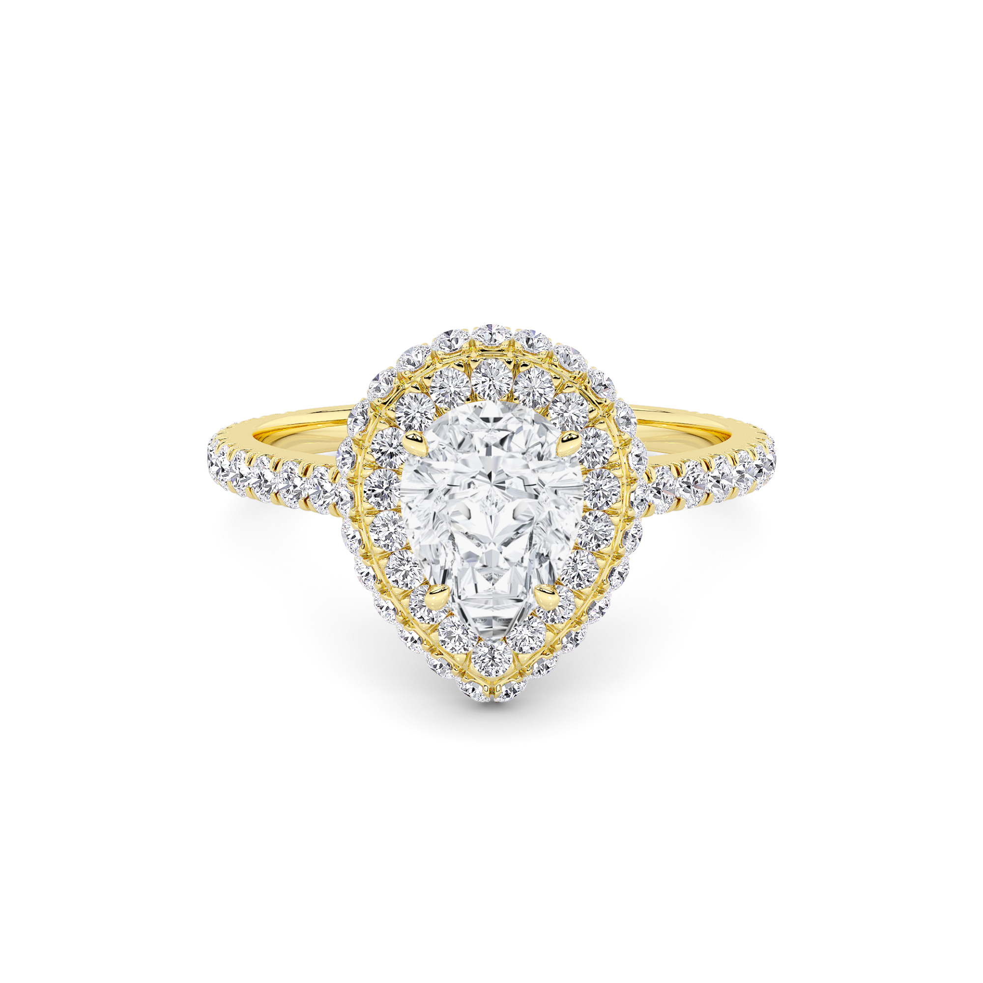 Sunbeam Halo Diamond Ring