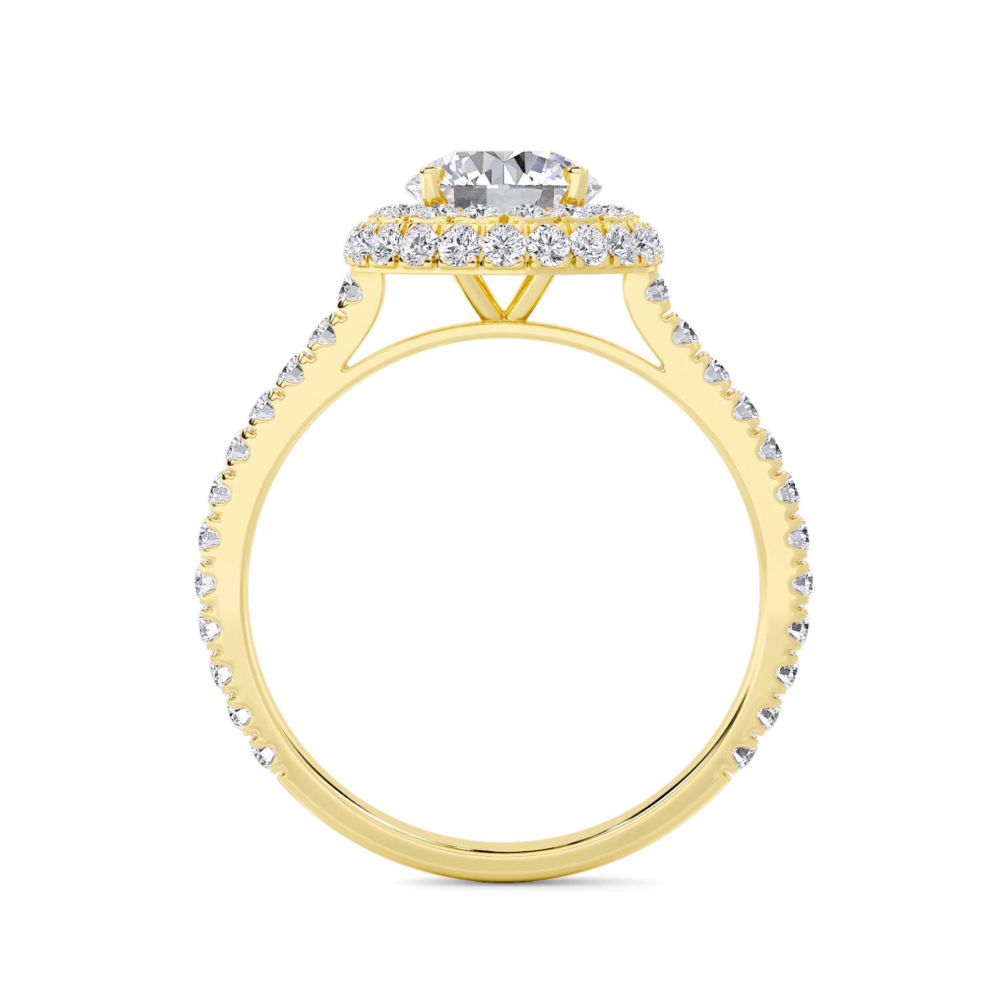 Sunbeam Halo Diamond Ring - 1