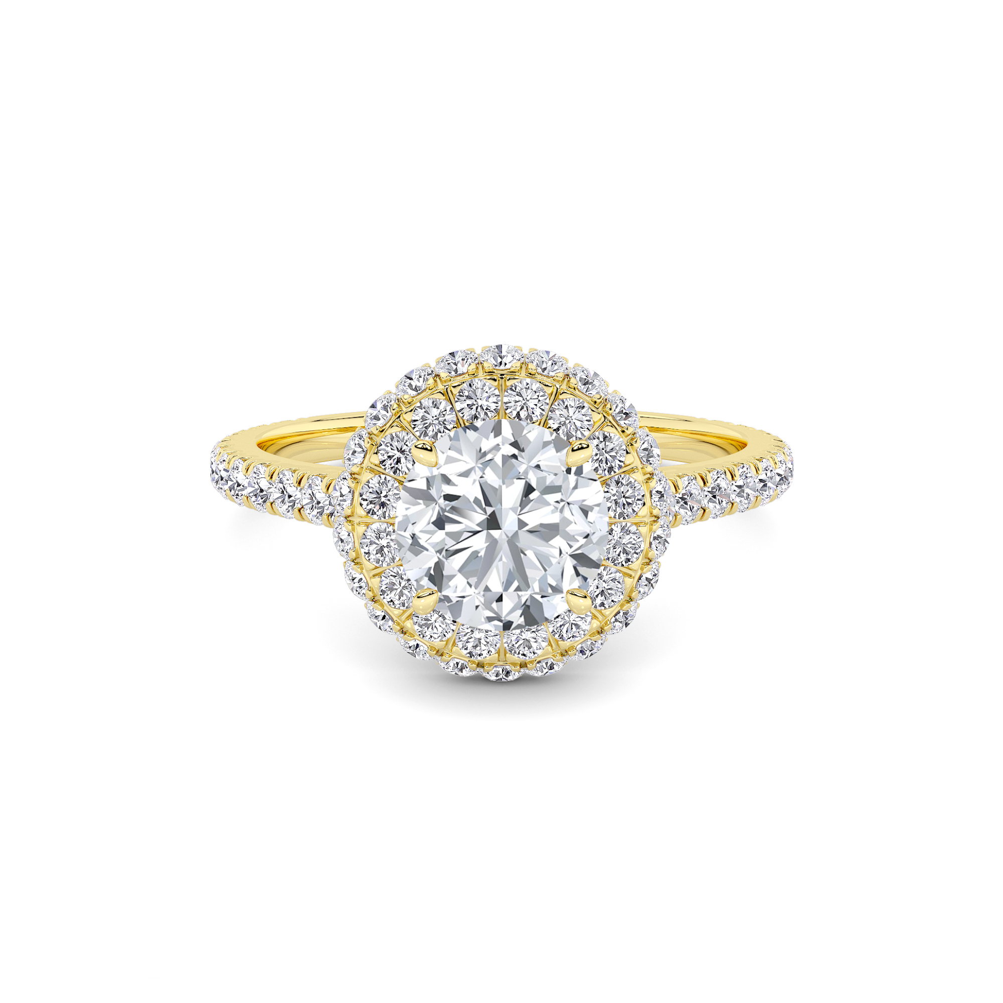 Sunbeam Halo Diamond Ring