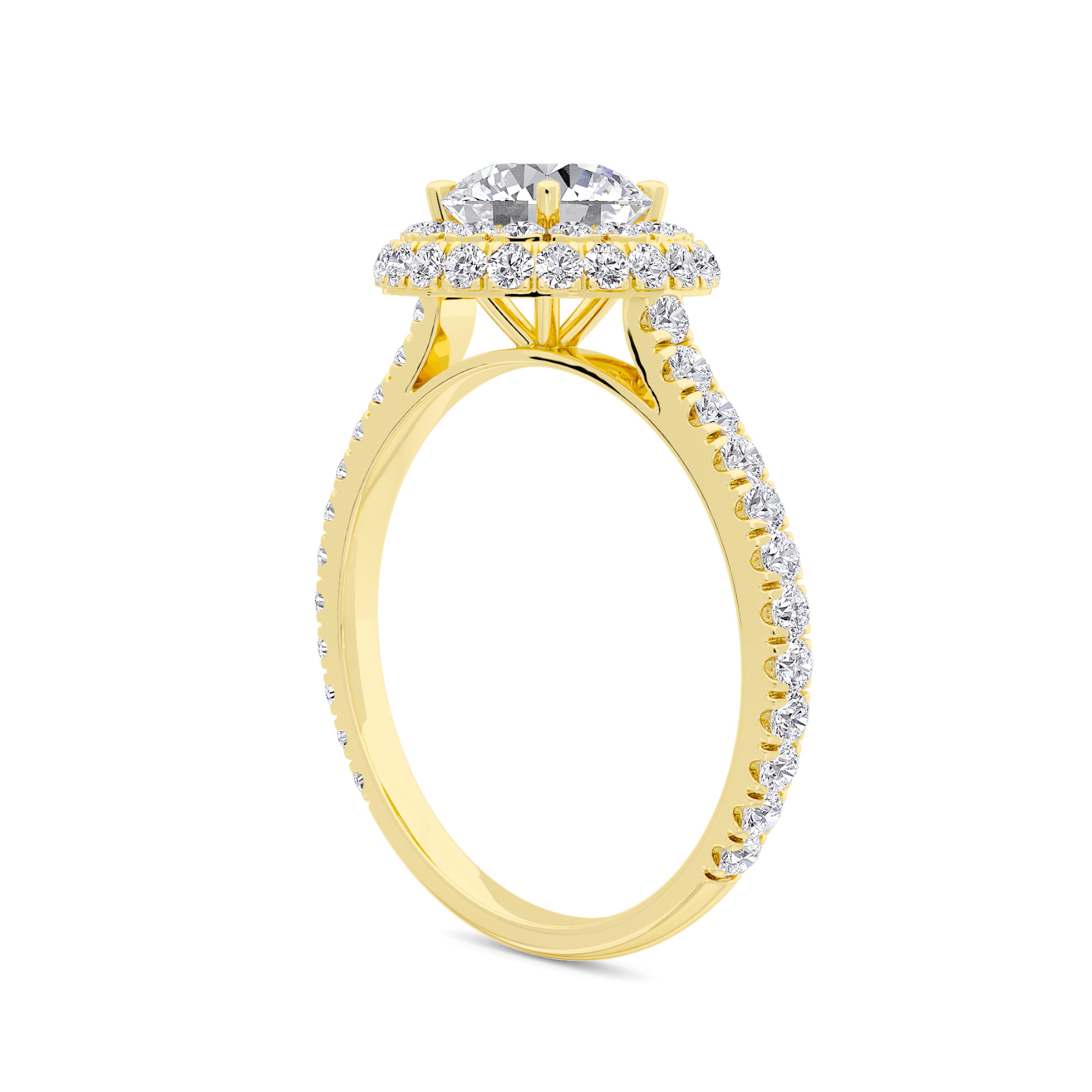 Sunbeam Halo Diamond Ring - 2