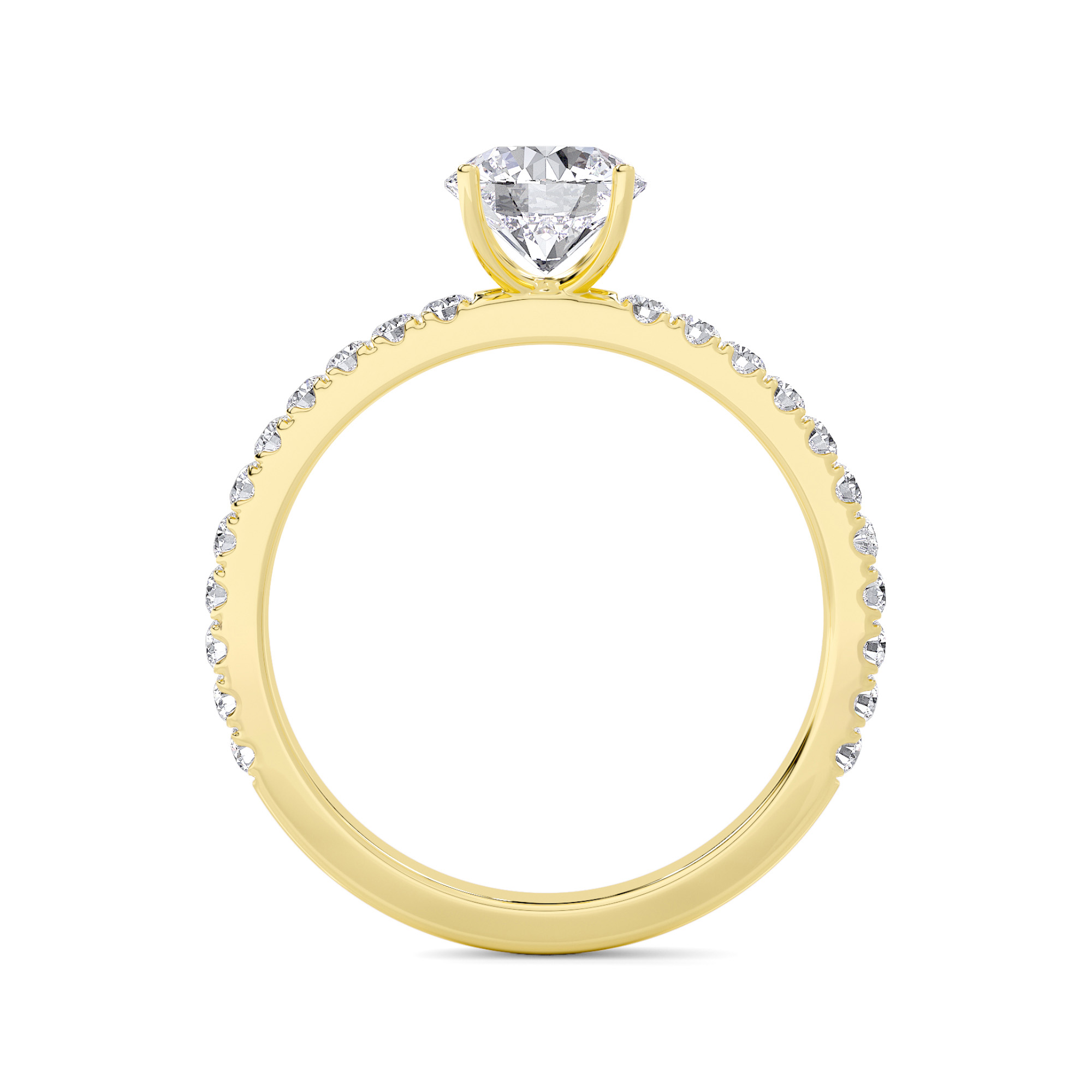 Modern Solitaire Diamond Ring - 1