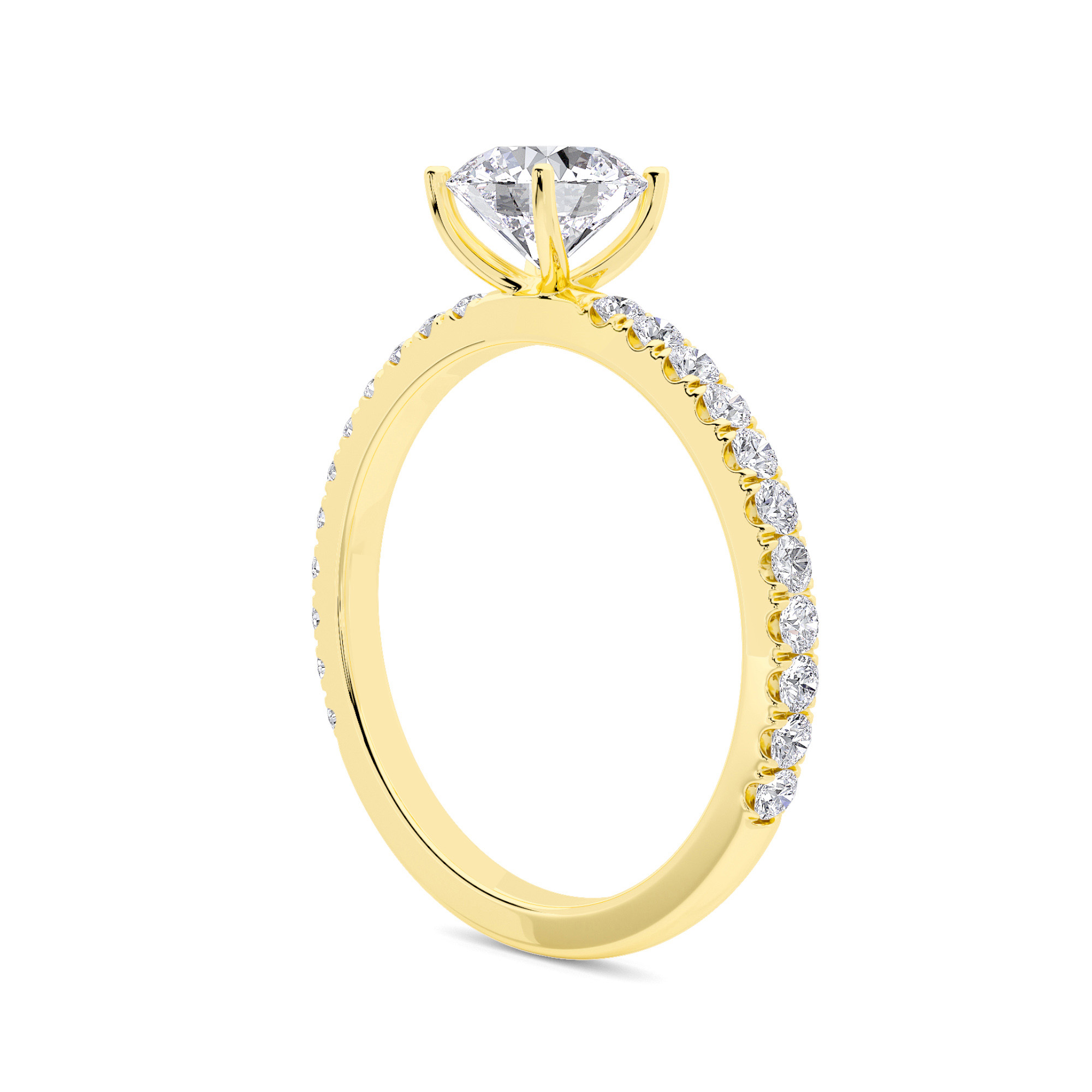 Modern Solitaire Diamond Ring - 2