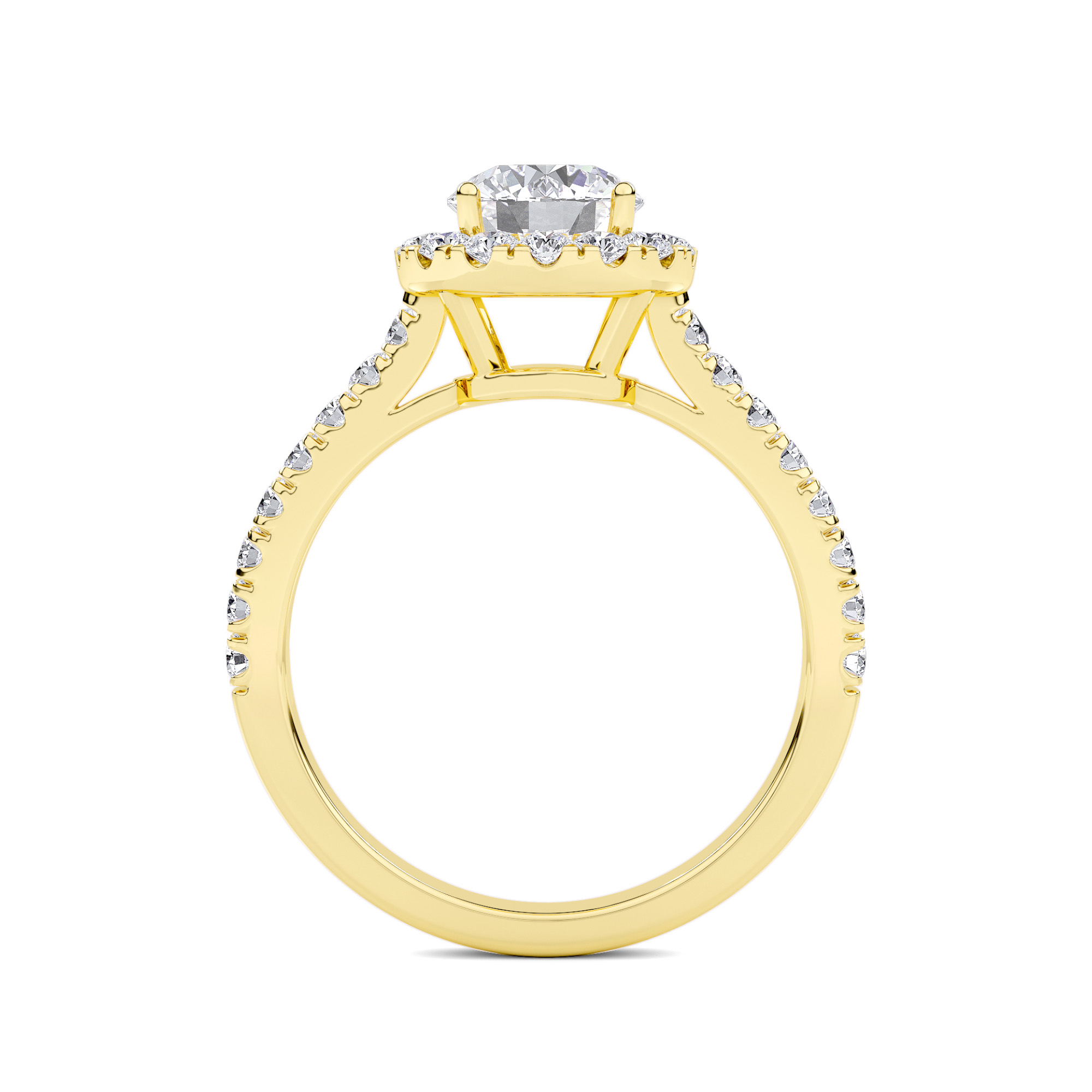 Sparkling Halo Diamond Ring - 1