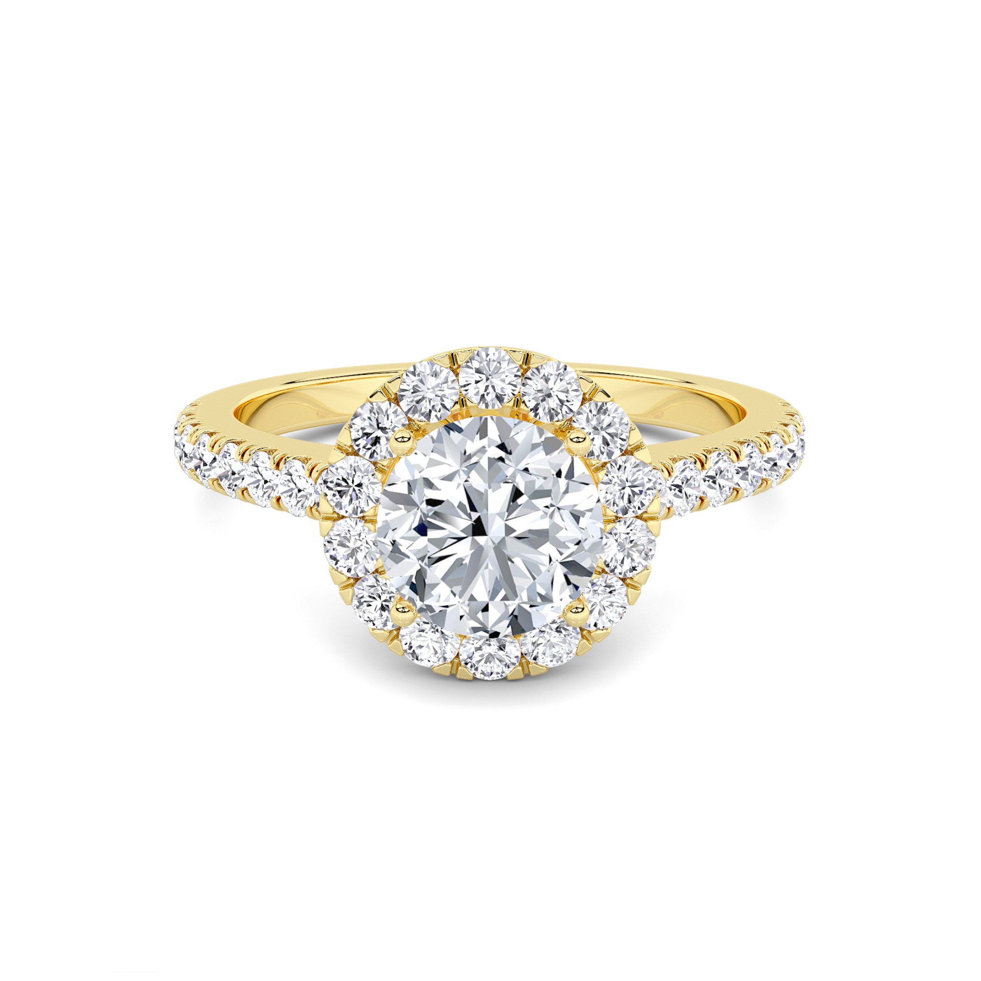 Sparkling Halo Diamond Ring