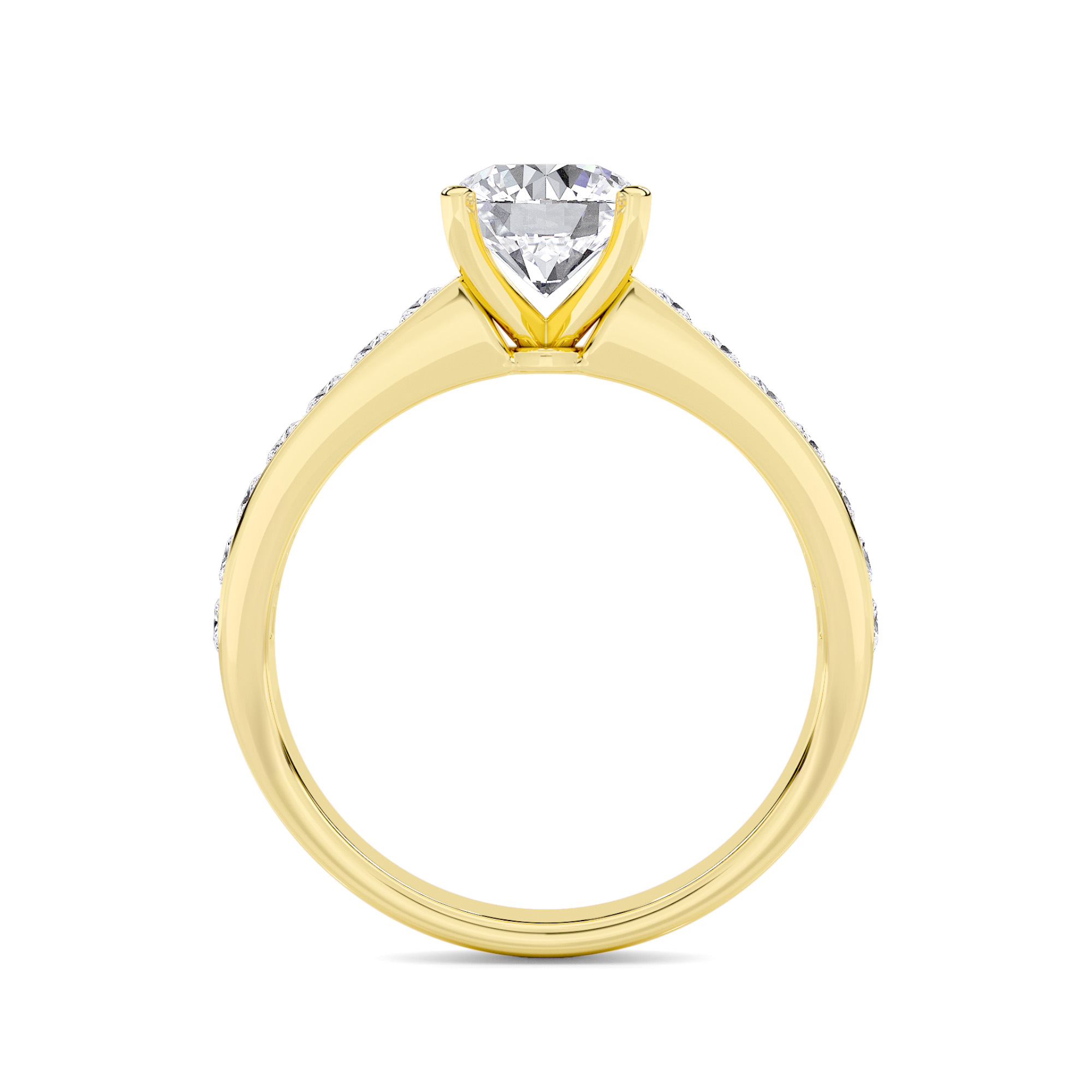Gleaming Solitaire Diamond Ring - 1