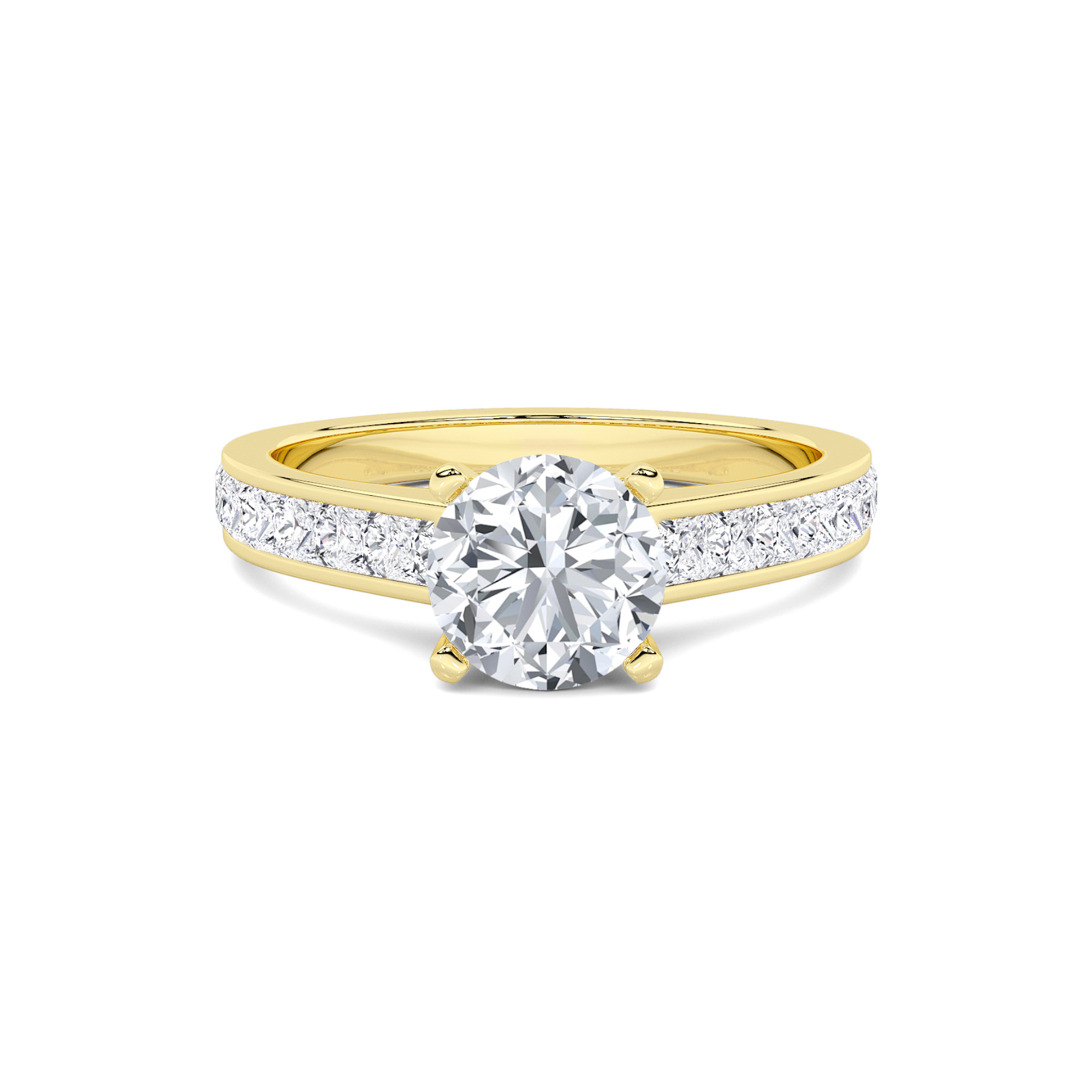 Gleaming Solitaire Diamond Ring