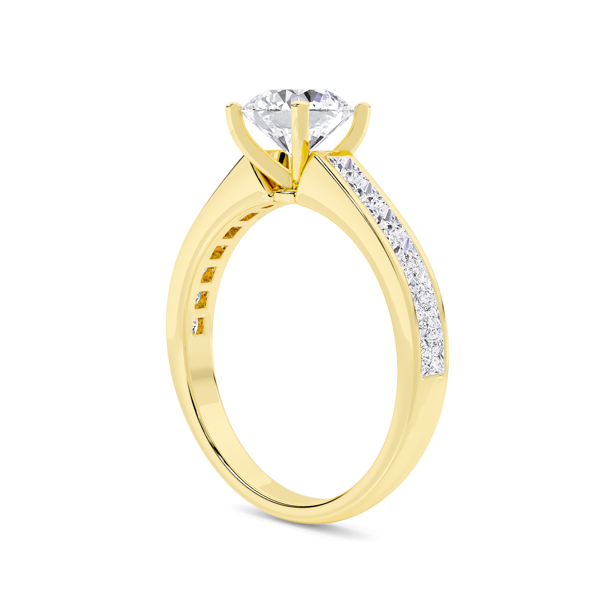 Gleaming Solitaire Diamond Ring - 2