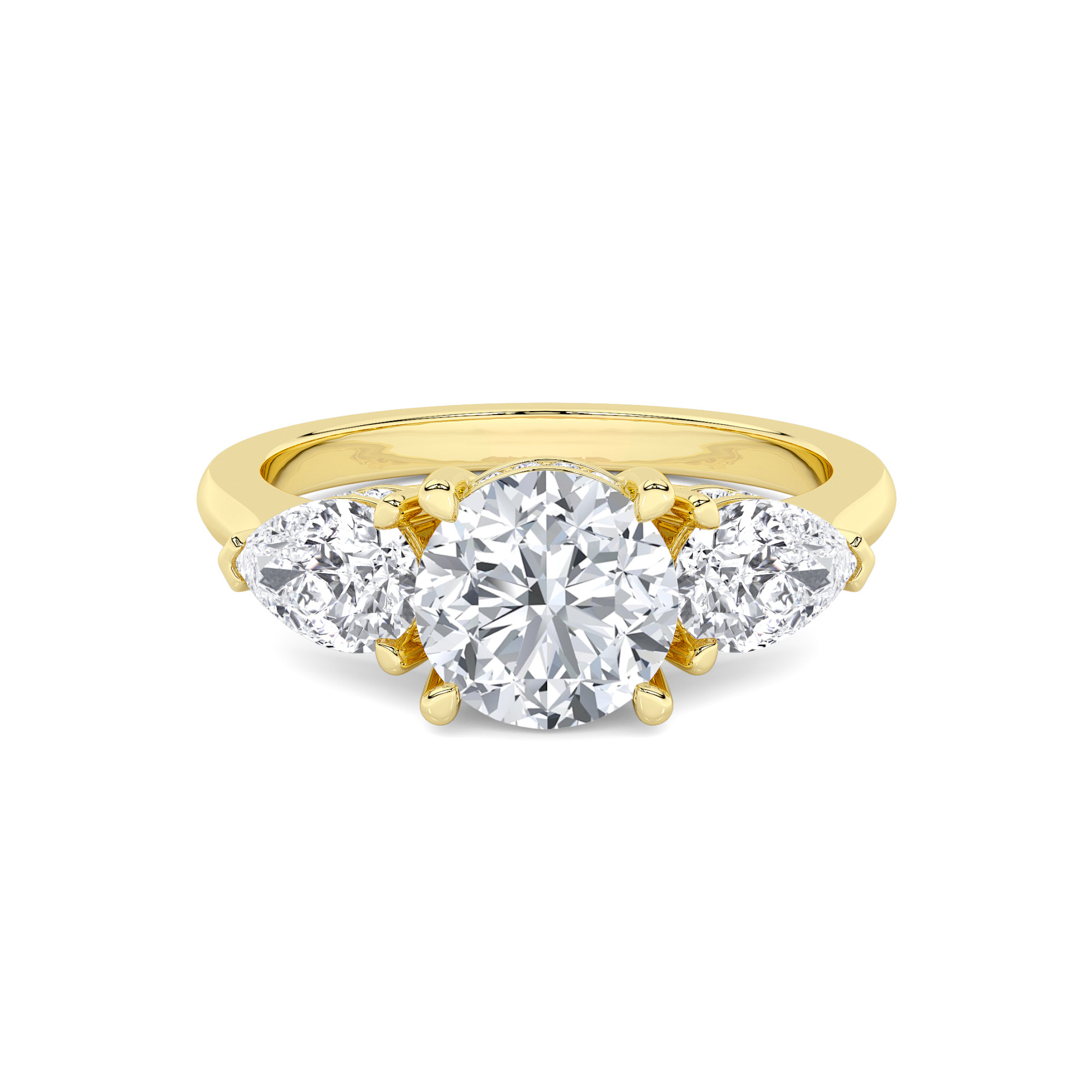Triple Brilliance Three Stone Diamond Ring