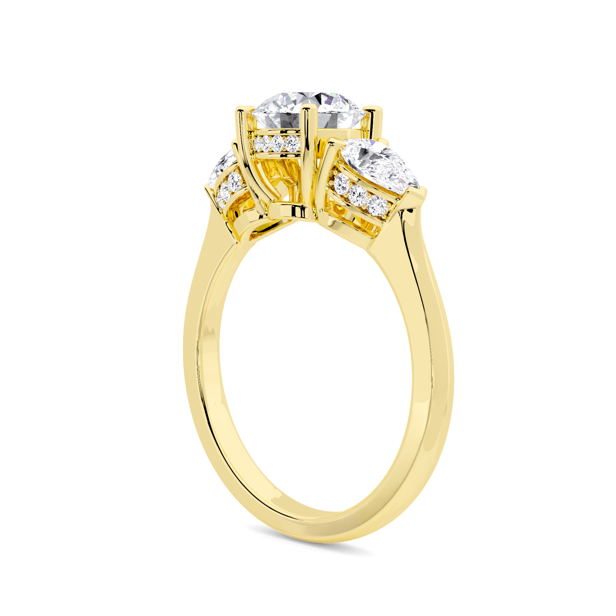 Triple Brilliance Three Stone Diamond Ring - 2