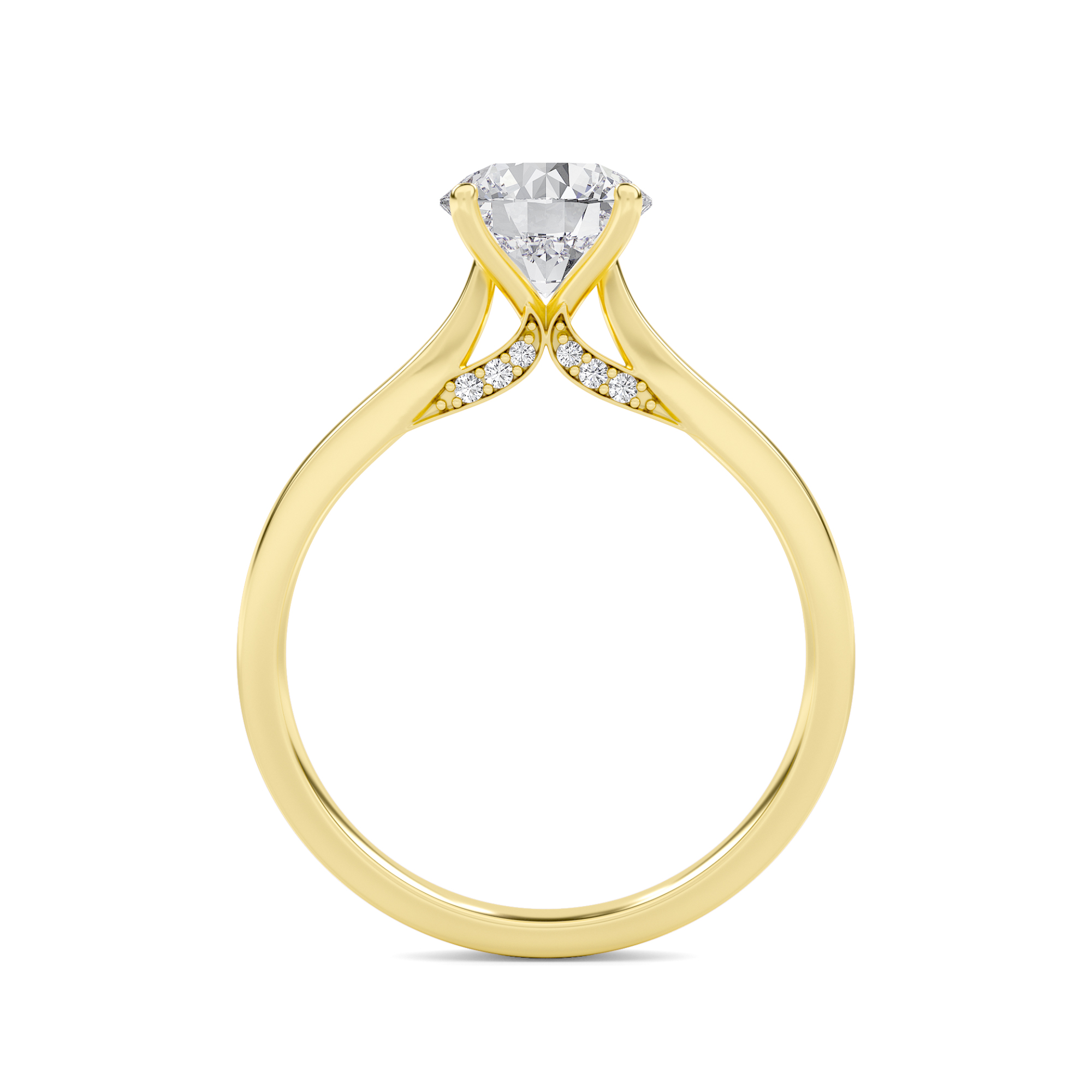 Graceful Solitaire Diamond Ring - 1
