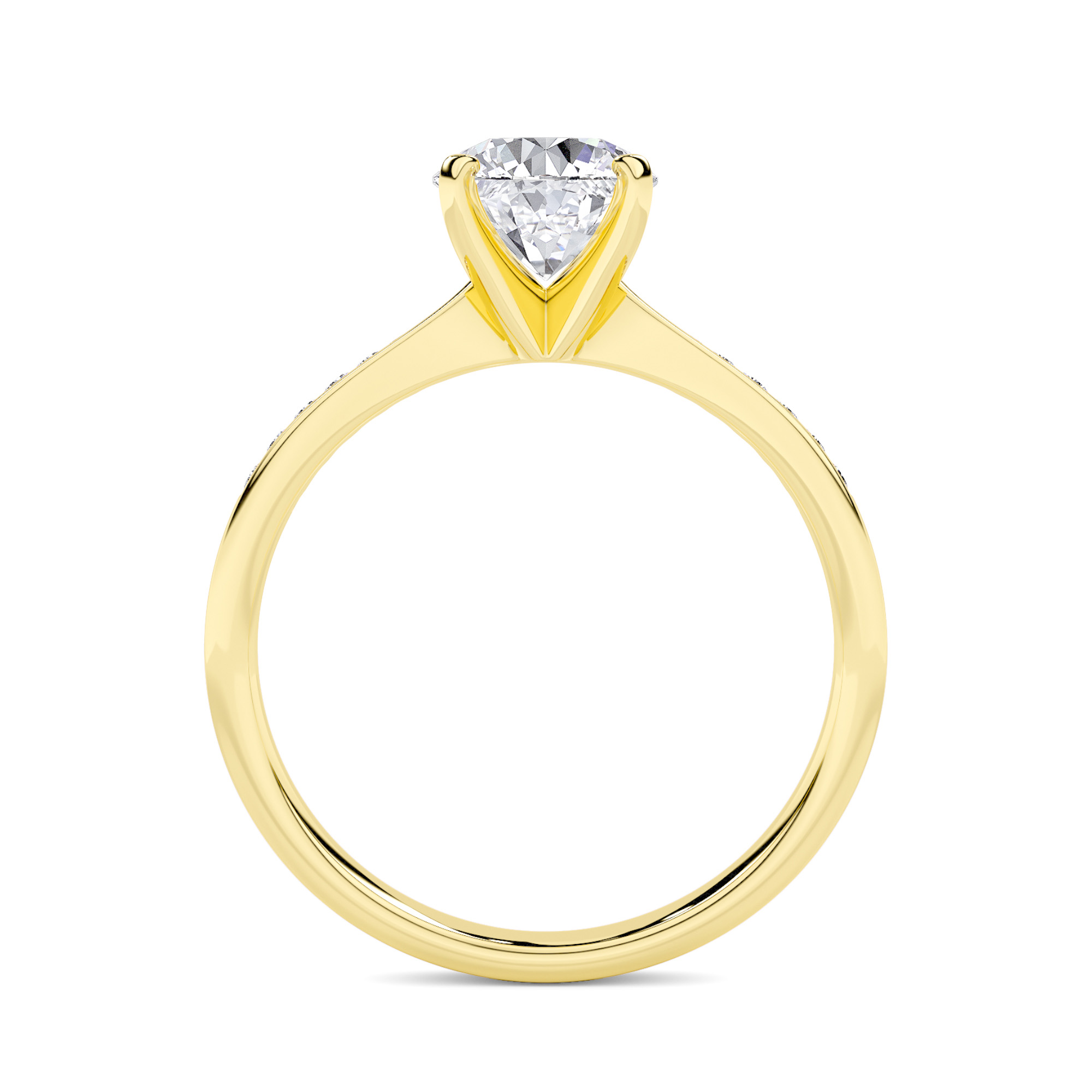 Channeling Solitaire Diamond Ring - 1