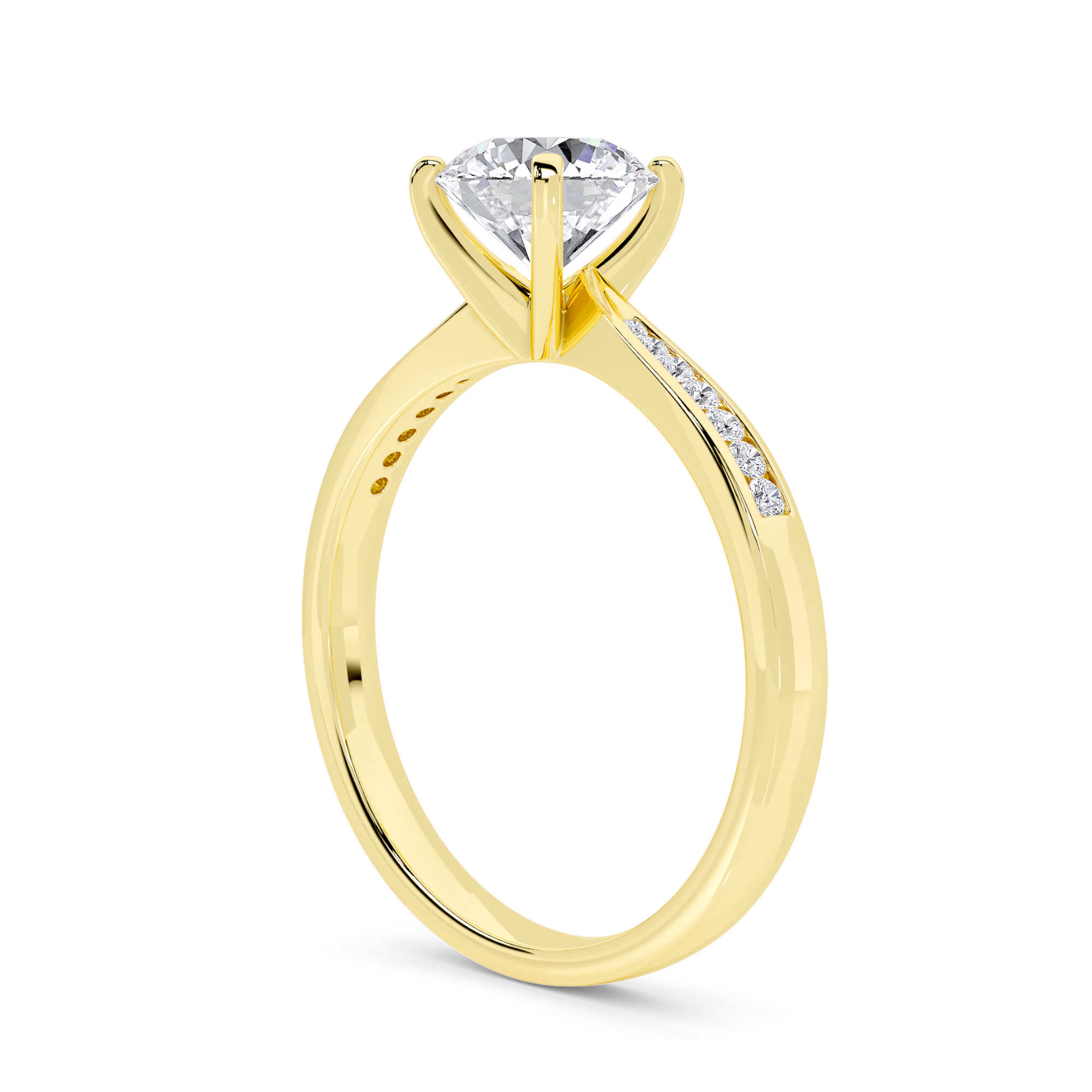 Channeling Solitaire Diamond Ring - 2