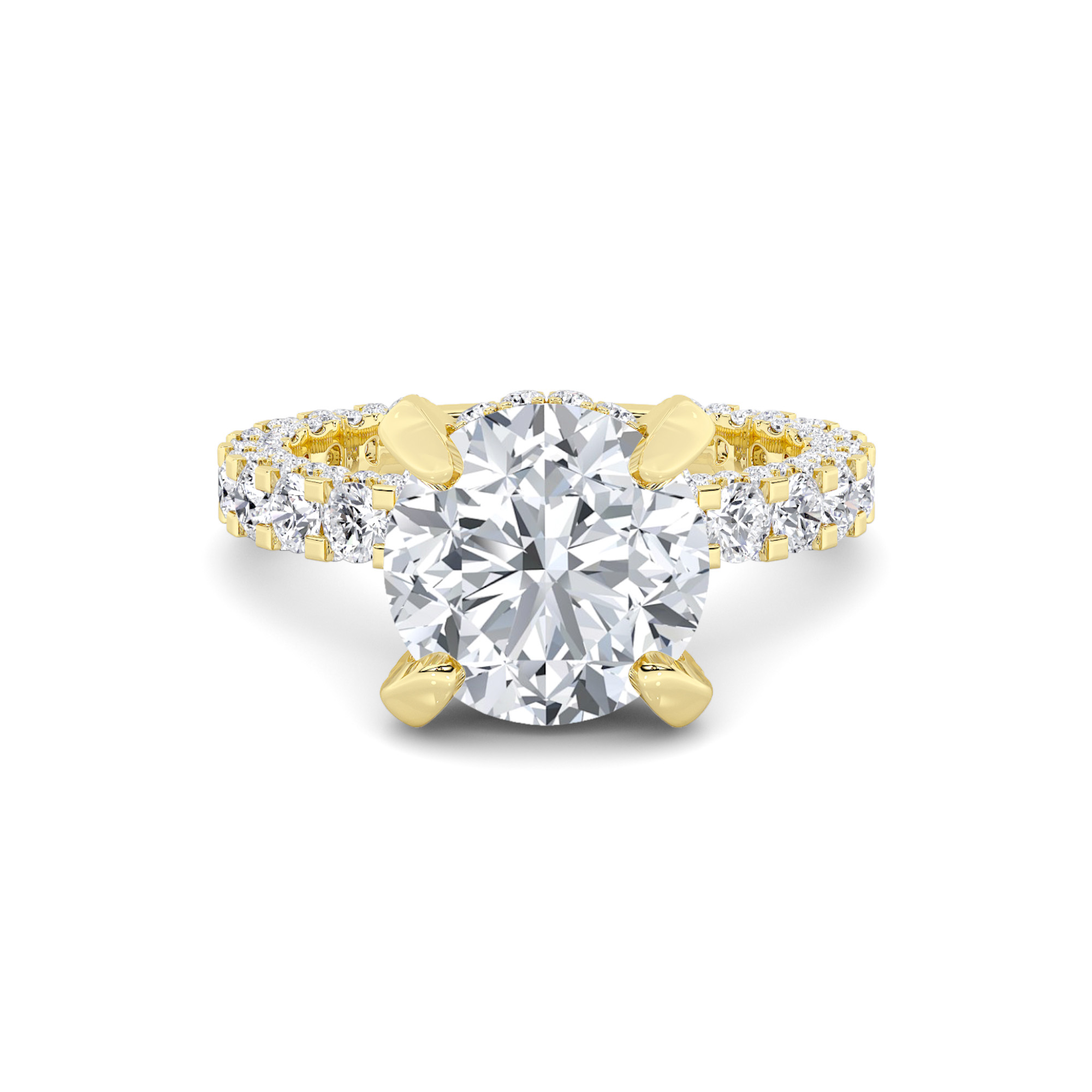 Crowned Radiance Solitaire Diamond Ring