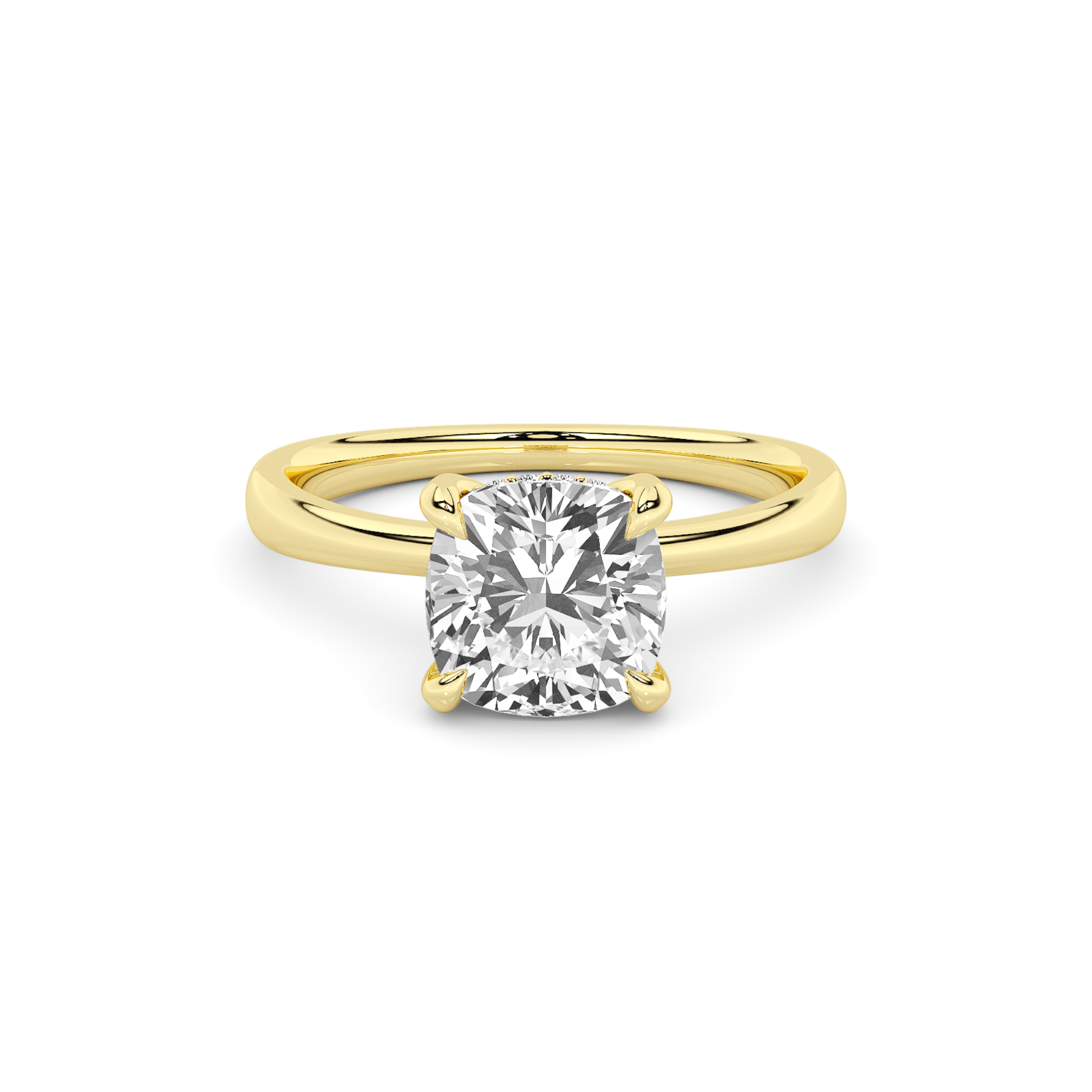 Whispering Halo Solitaire Hidden Halo Diamond Ring