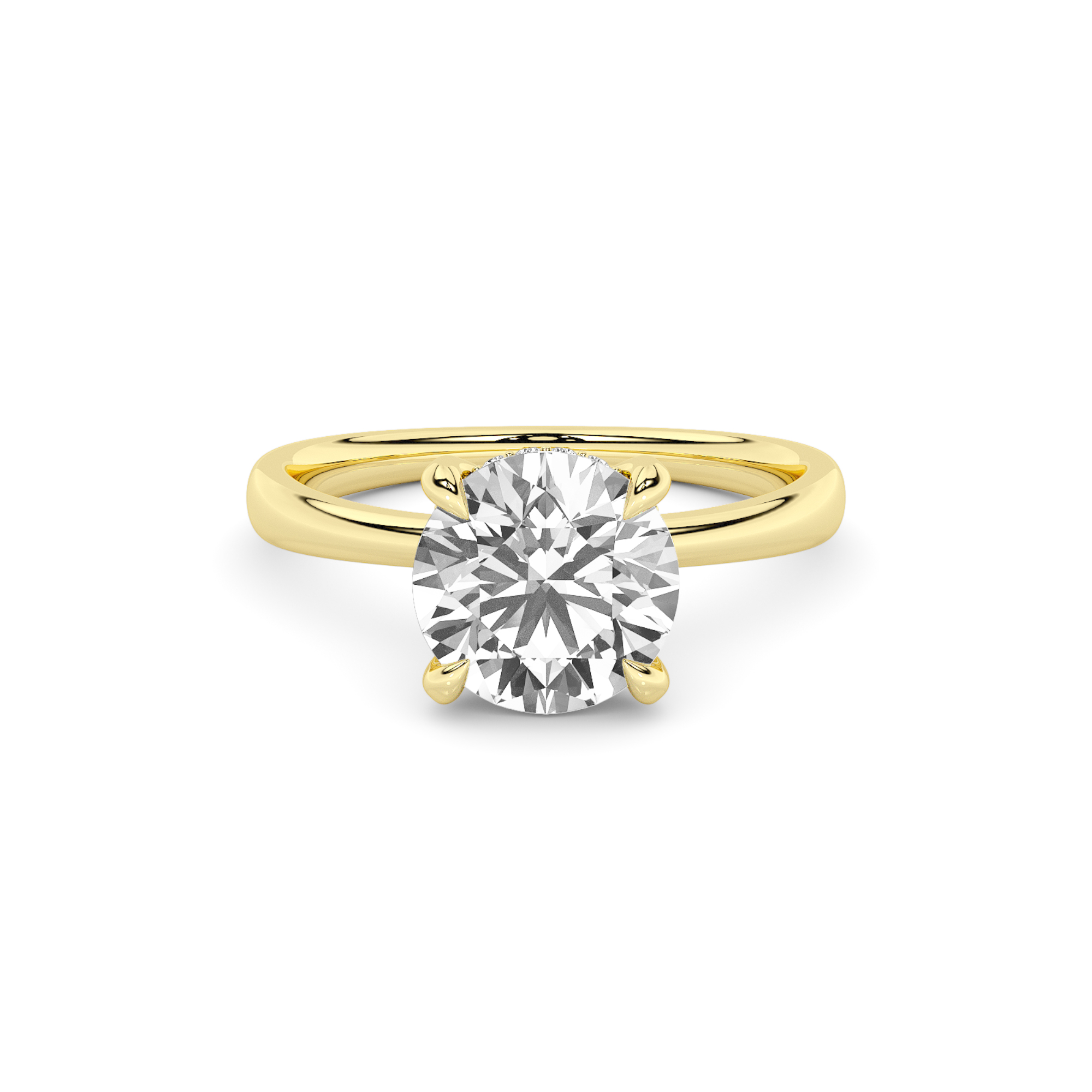Whispering Halo Solitaire Hidden Halo Diamond Ring