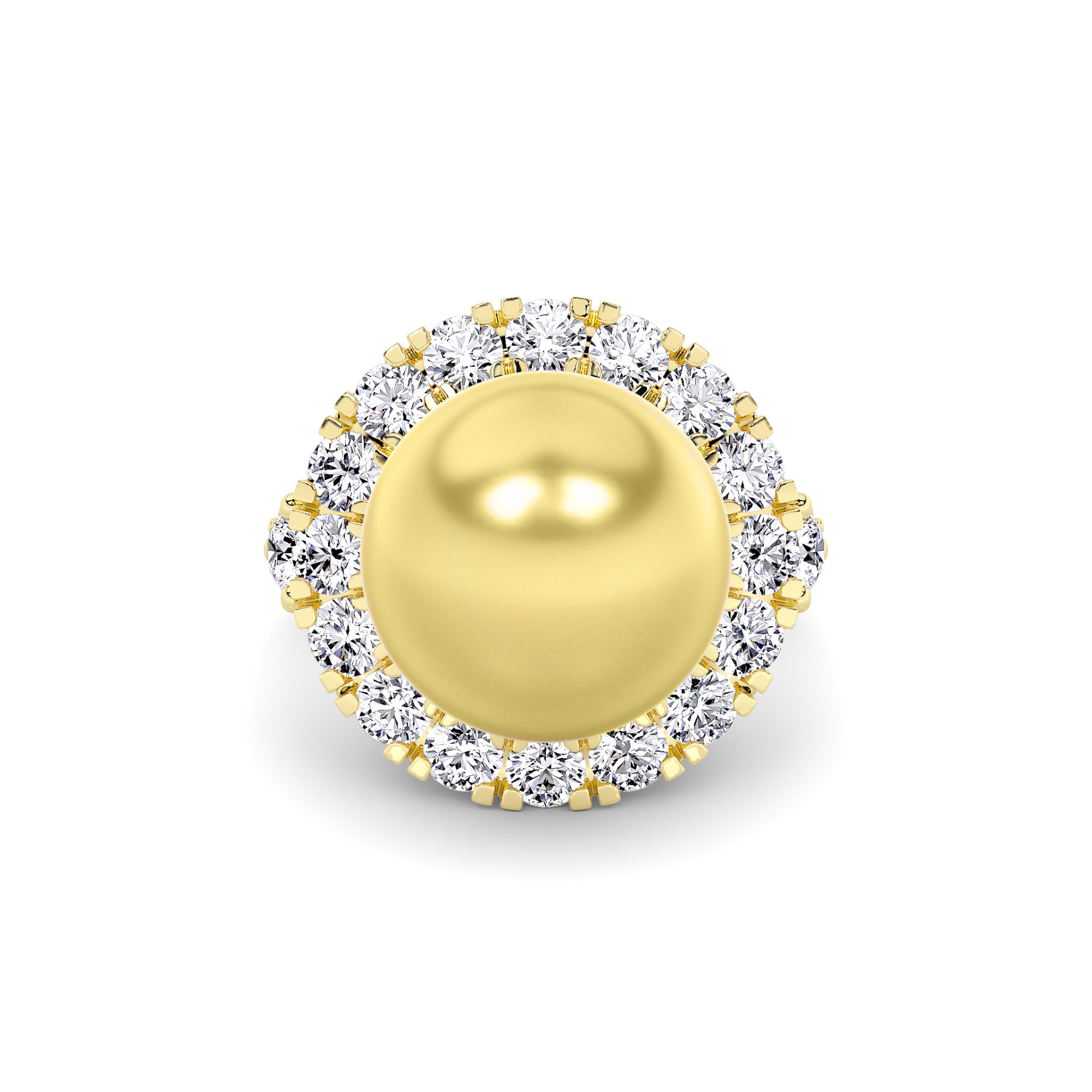 Moonlight Embrace Pearl and Diamond Ring